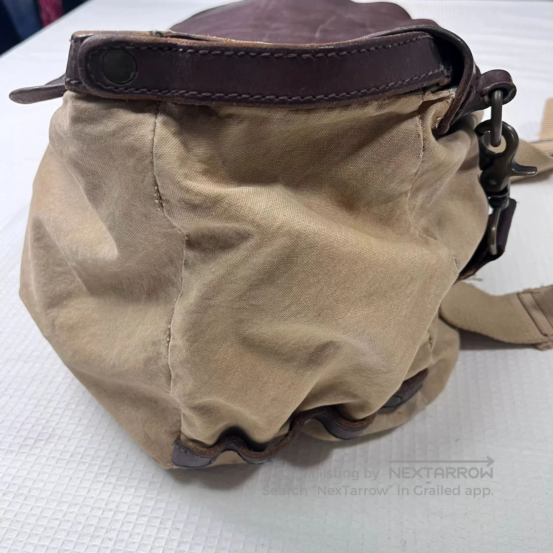 Vintage Vintage Canvas Leather Crossbody Bag. Size ONE SIZE - 7 Thumbnail