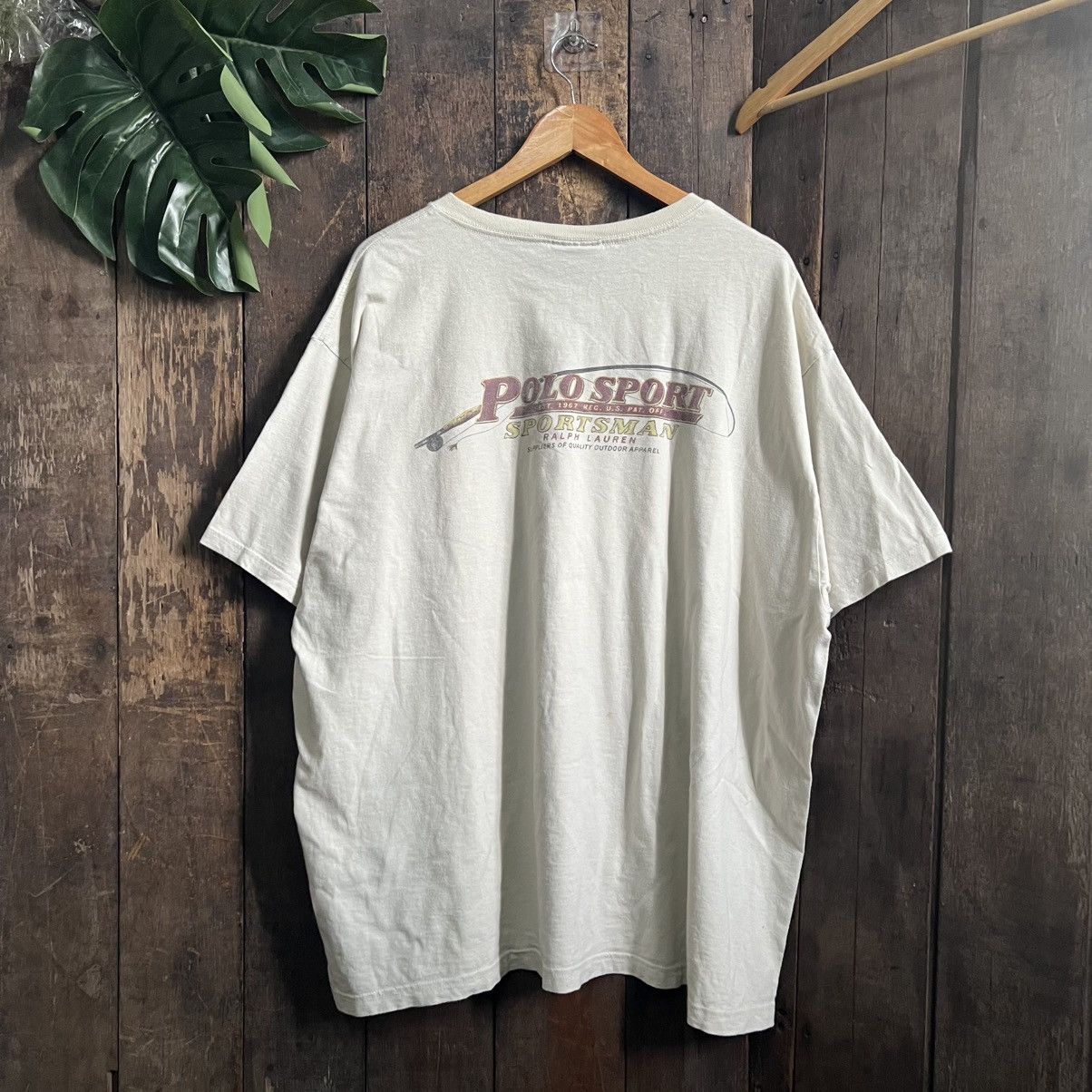 Polo Ralph Lauren × Vintage Vintage Polo Sport Sportman Tshirt Size US XXL / EU 58 / 5 - 2 Thumbnail
