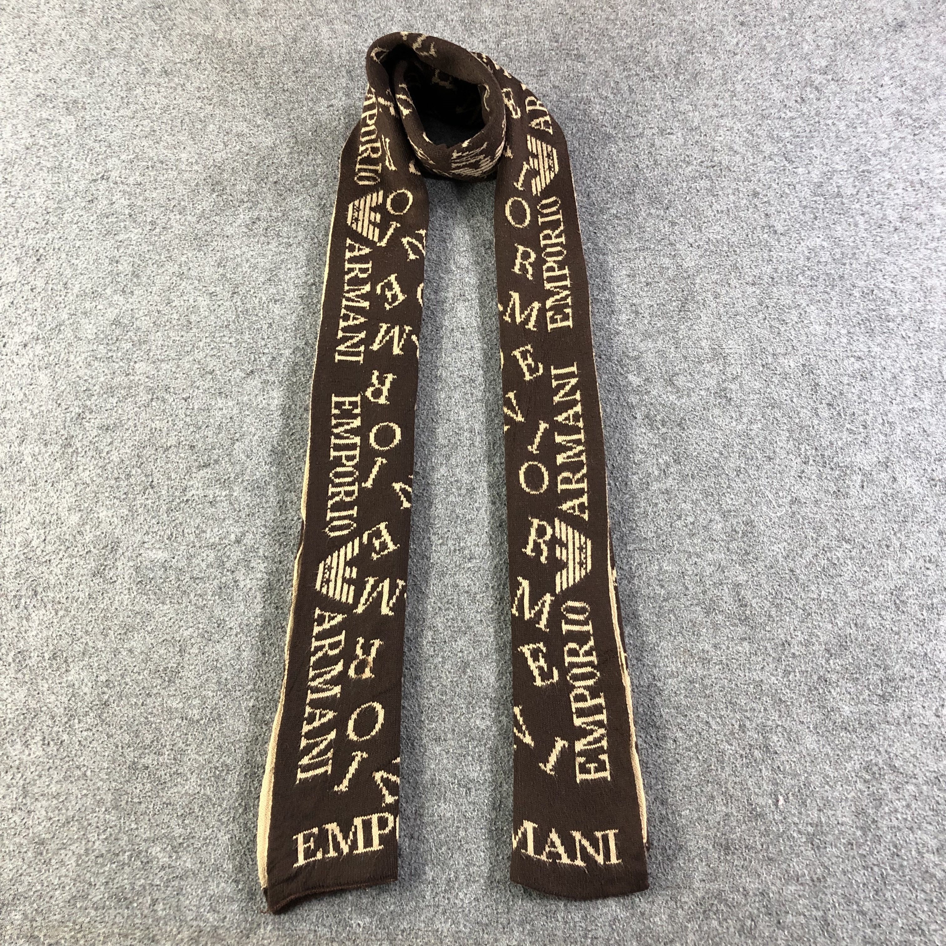 Emporio Armani Emporio Armani Wool Scarf Muffler V1311 Size ONE SIZE - 1 Thumbnail