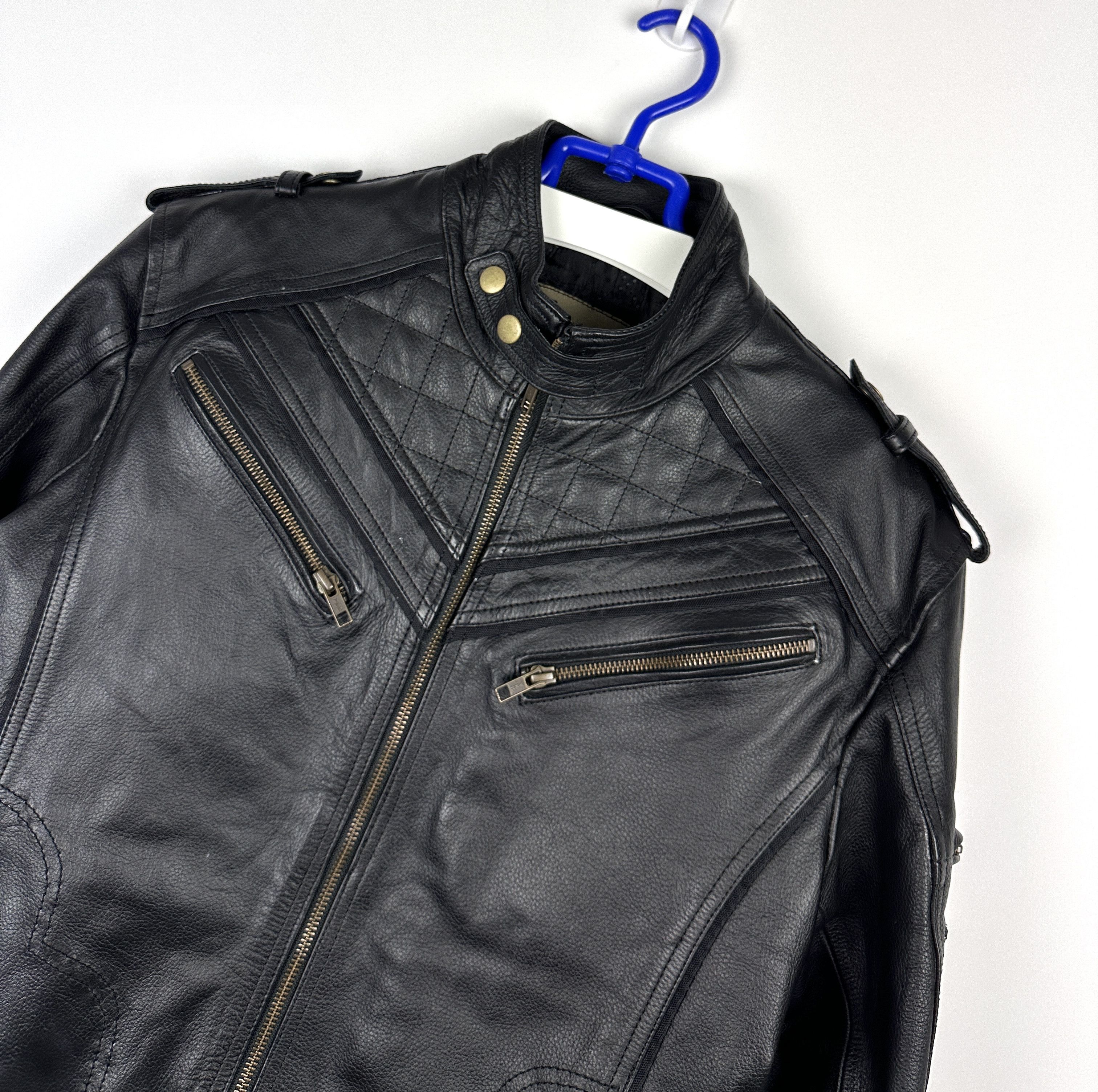 Vintage Vintage leather avant garder biker jacket Size US S / EU 44-46 / 1 - 3 Thumbnail