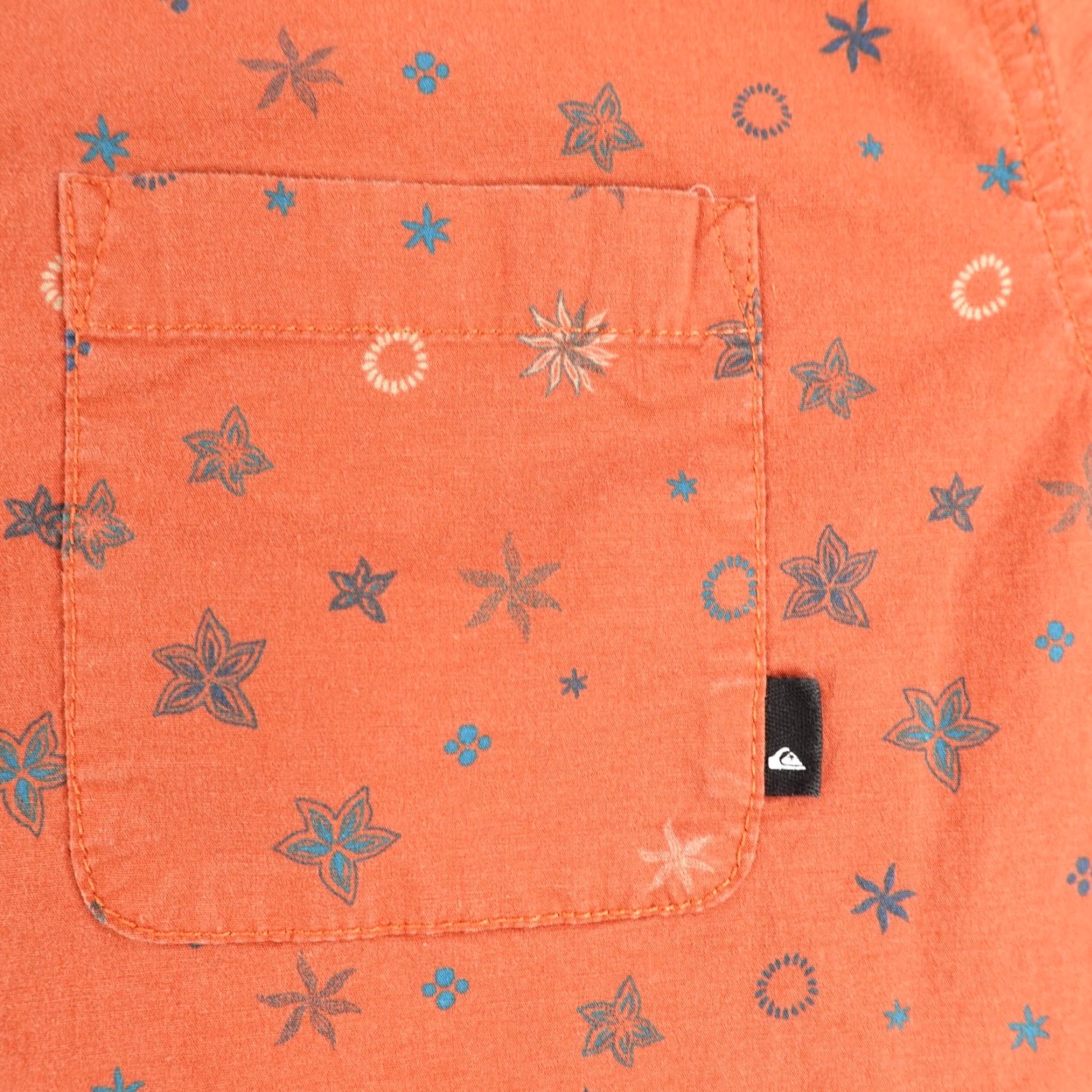Quiksilver Quiksilver Shirt Mens Large Orange Button Up Floral Hawaiian Skater Surfer Aloha Size US L / EU 52-54 / 3 - 3 Thumbnail