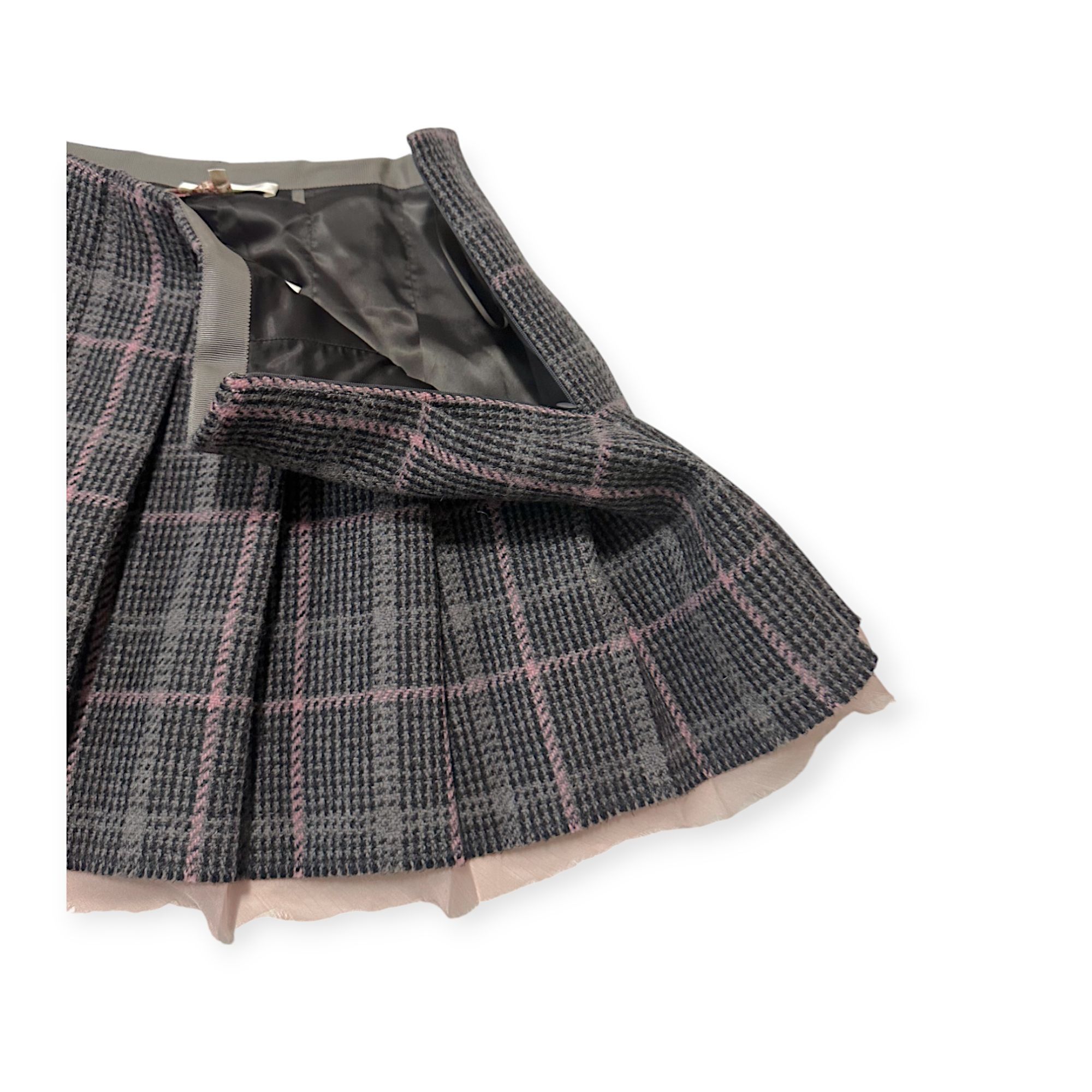 LoveShackFancy Loveshackfancy Rooney Pleated Wool Miniskirt, Plaid, Size 10 Size 32" / US 10 / IT 46 - 7 Thumbnail