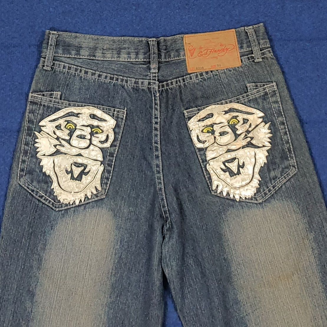 Ed Hardy Vintage Ed Hardy Christian Audigier Custom Logo Jeans C272N1 Size US 31 - 5 Thumbnail