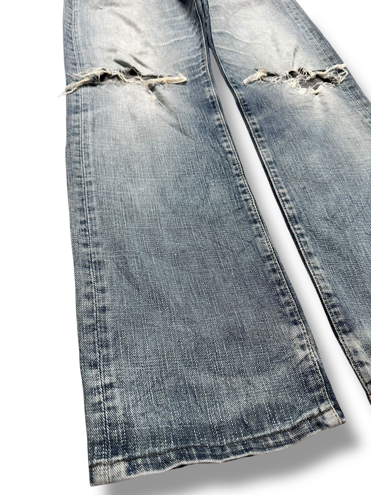 Japanese Brand GILHEART Distressed Japan Denim Straight Jeans With Faded Size US 33 - 14 Thumbnail