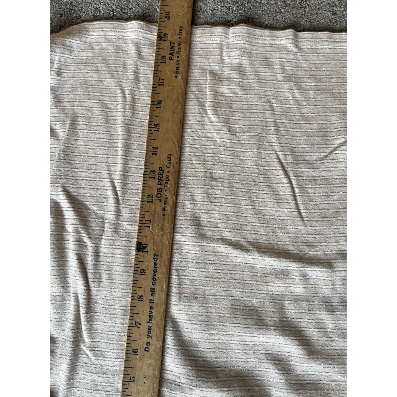 Talbots VINTAGE Talbots T Shirt Women's XS Beige Striped Glitter V-Neck Long Sleeve Size XS / US 0-2 / IT 36-38 - 5 Thumbnail