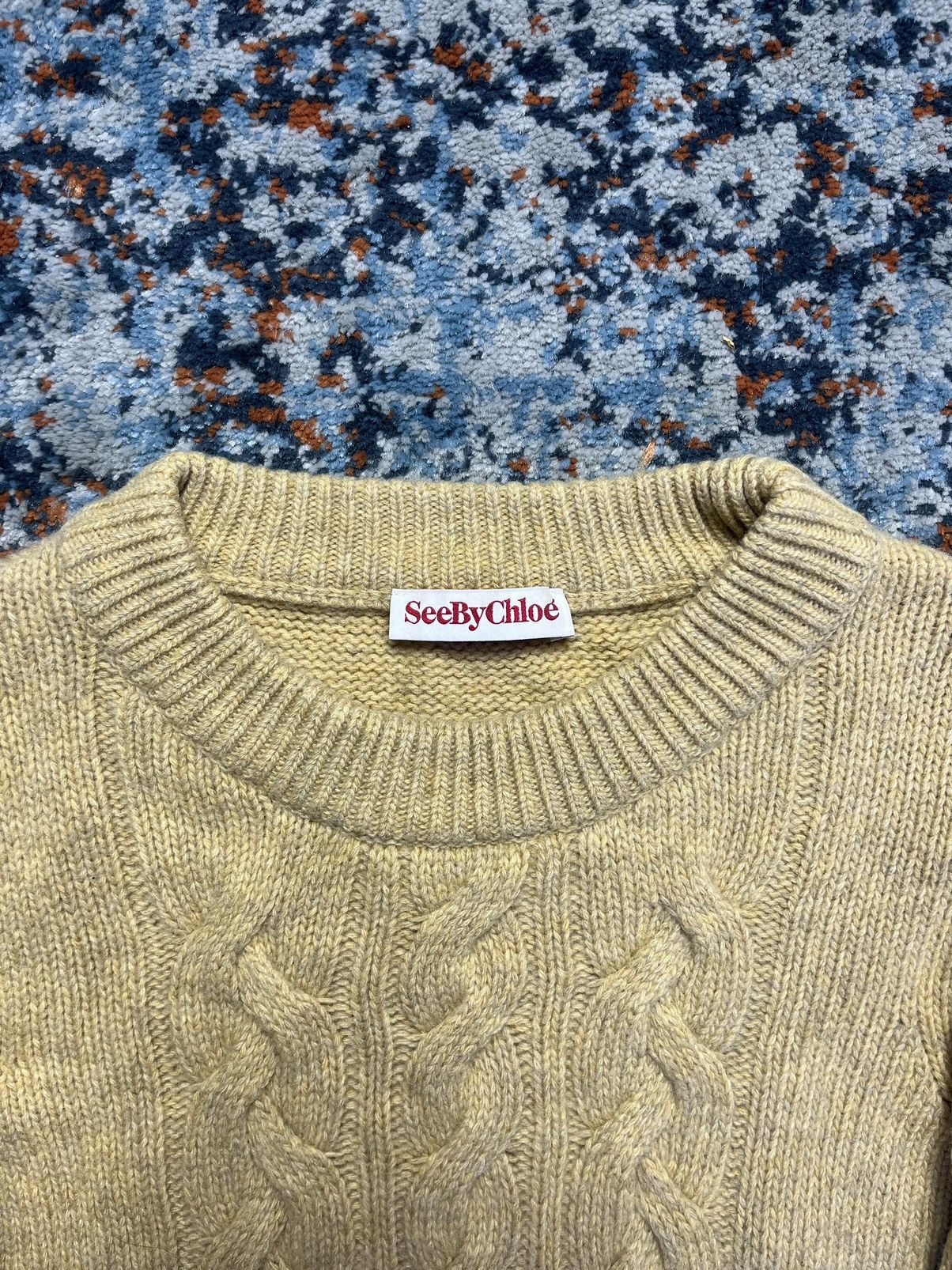Chloe × See by Chloe Vintage y2k See by Chloe cable knit sweater cropped fit Size M / US 6-8 / IT 42-44 - 7 Thumbnail