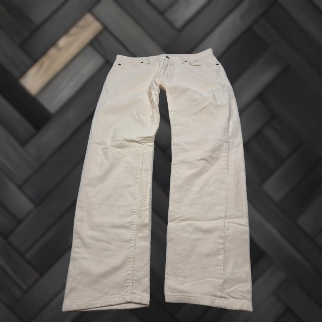 Todd Snyder Todd Snyder Pants Mens 31x30 White Corduroy Chino Slim Fit Stretch Casual Size US 31 - 1 Thumbnail