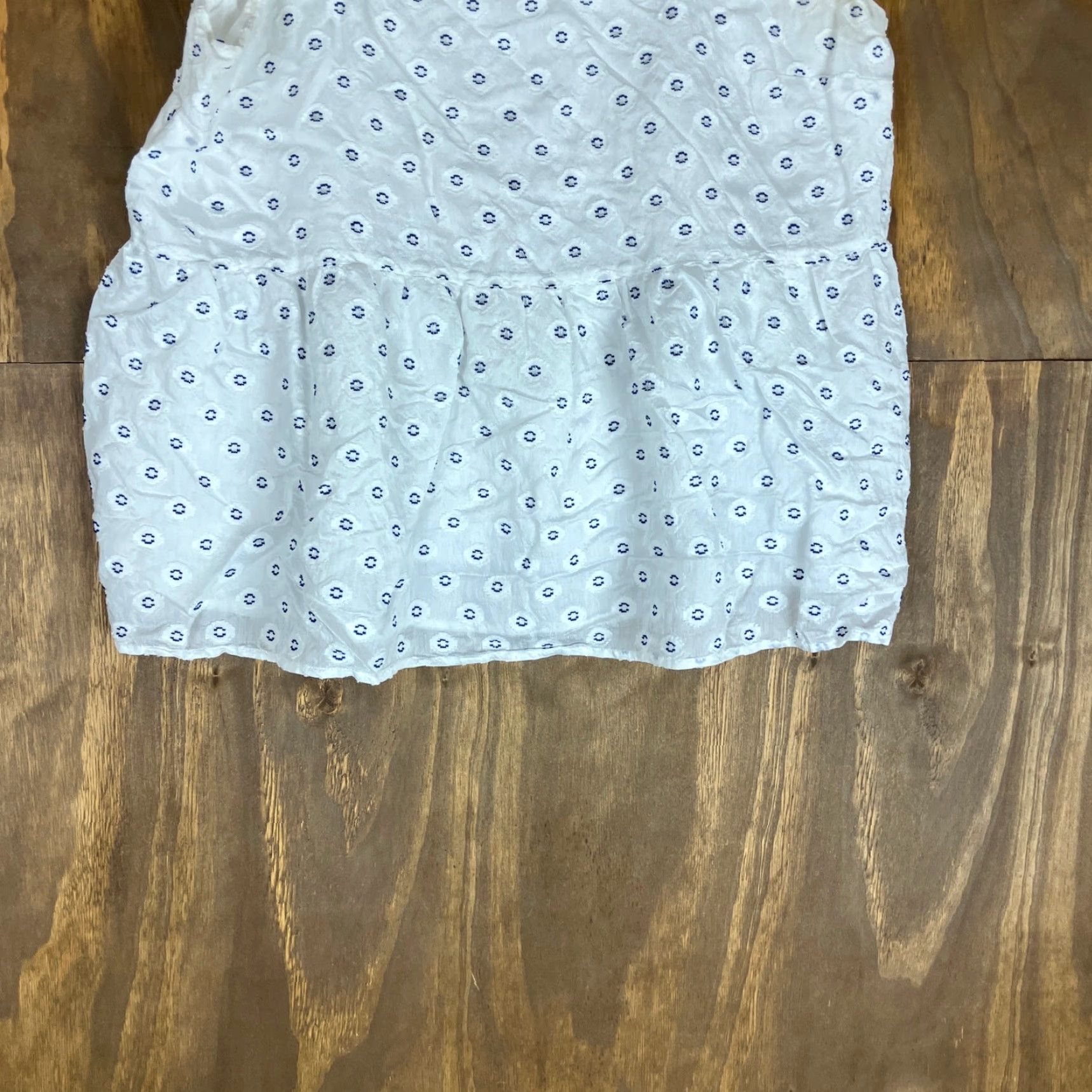 Loft LOFT Womens Blouse White Blue Sweetheart Tank Lined Lightweight 12 Shirt Womens Adult 12 White Blue Size XL / US 12-14 / IT 48-50 - 3 Thumbnail