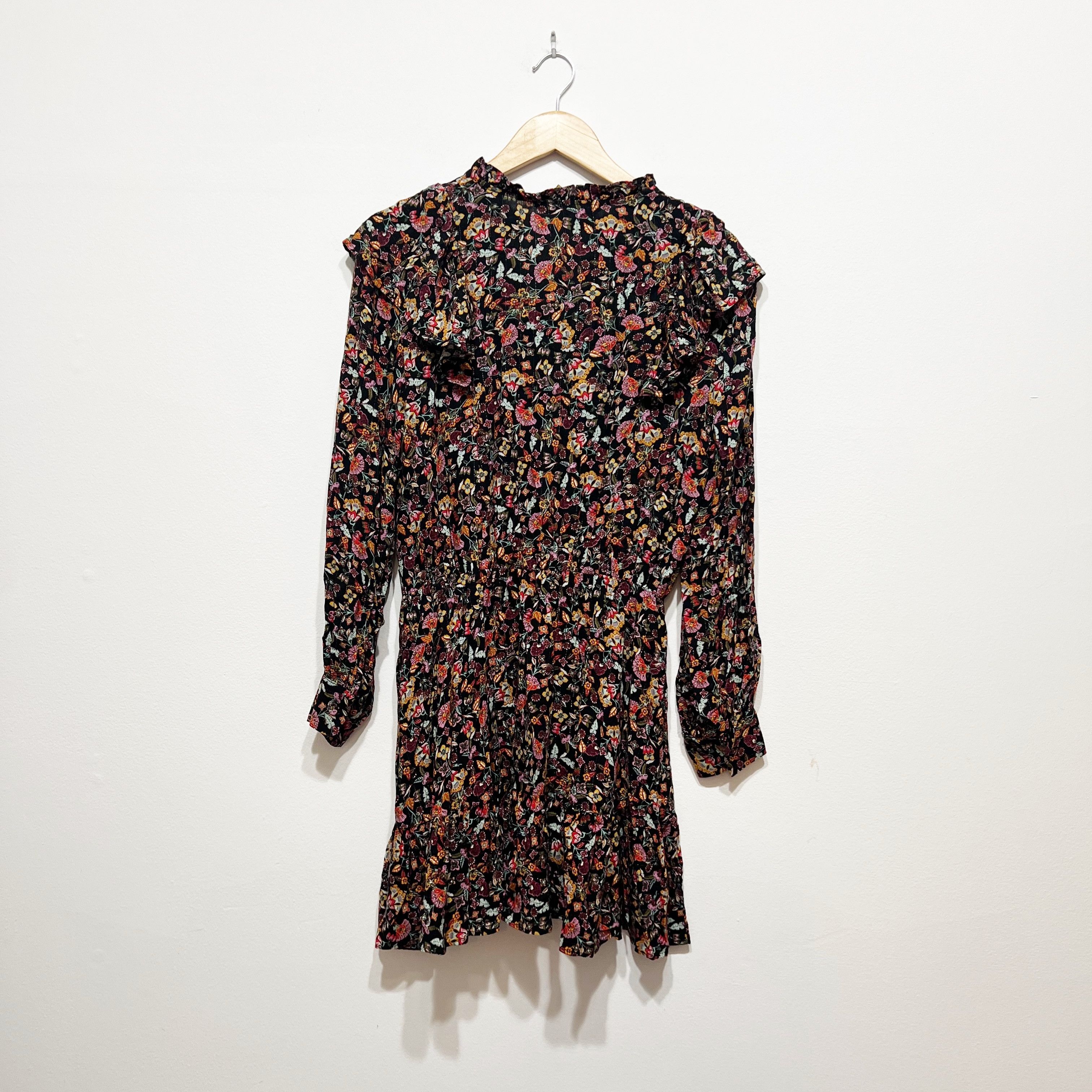Zara Zara Floral Flower Print Pattern Metallic Ruffle Size M / US 6-8 / IT 42-44 - 3 Thumbnail