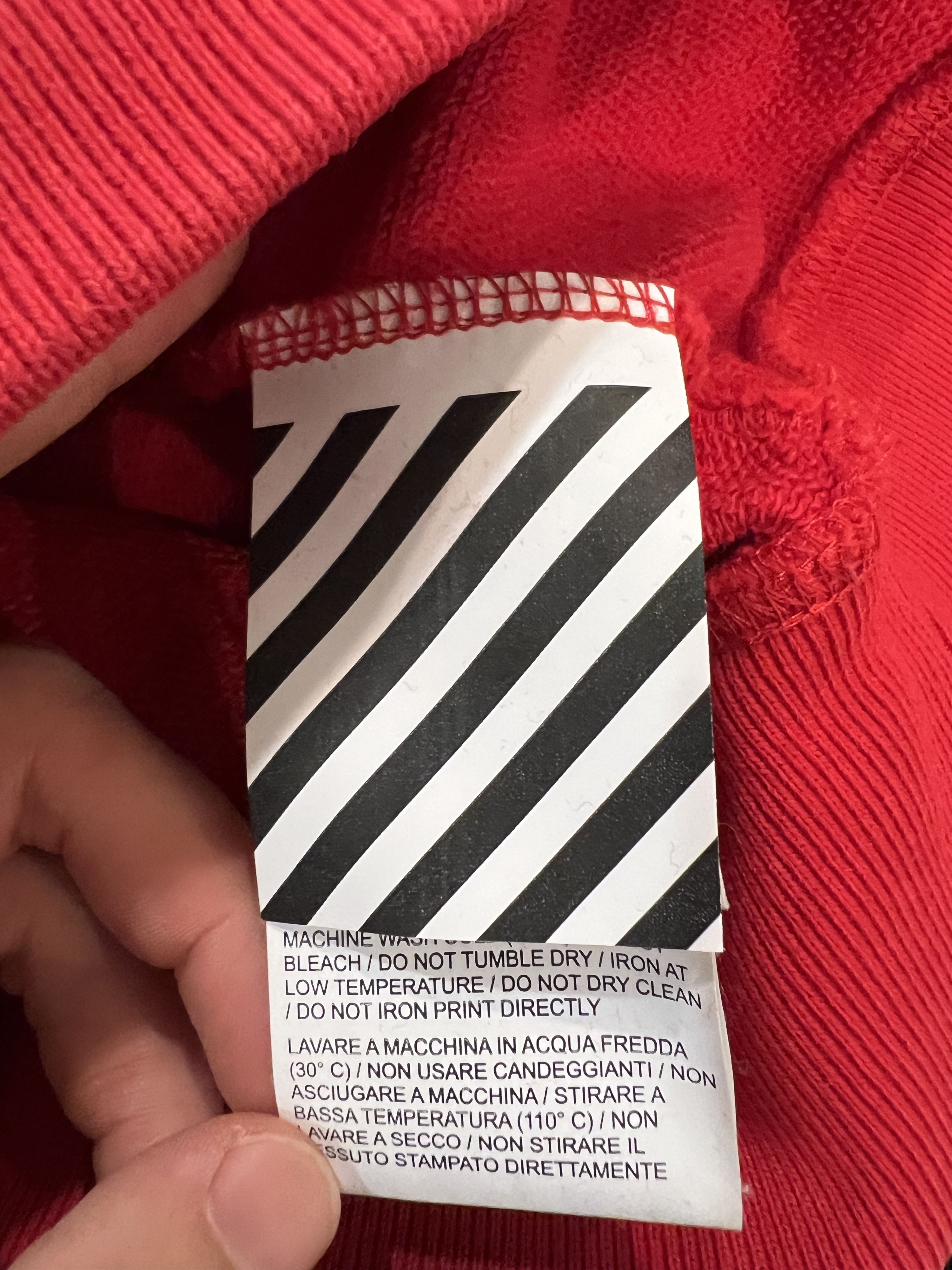 Off-White Red Diagonal Mona Lisa Hoodie Size US M / EU 48-50 / 2 - 4 Thumbnail