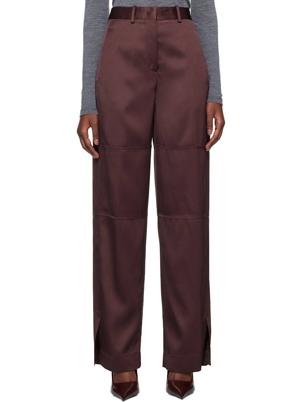 Jil Sander o1y1025 Casual Pant in Plum Size 27" / US 4 / IT 40 - 1 Thumbnail