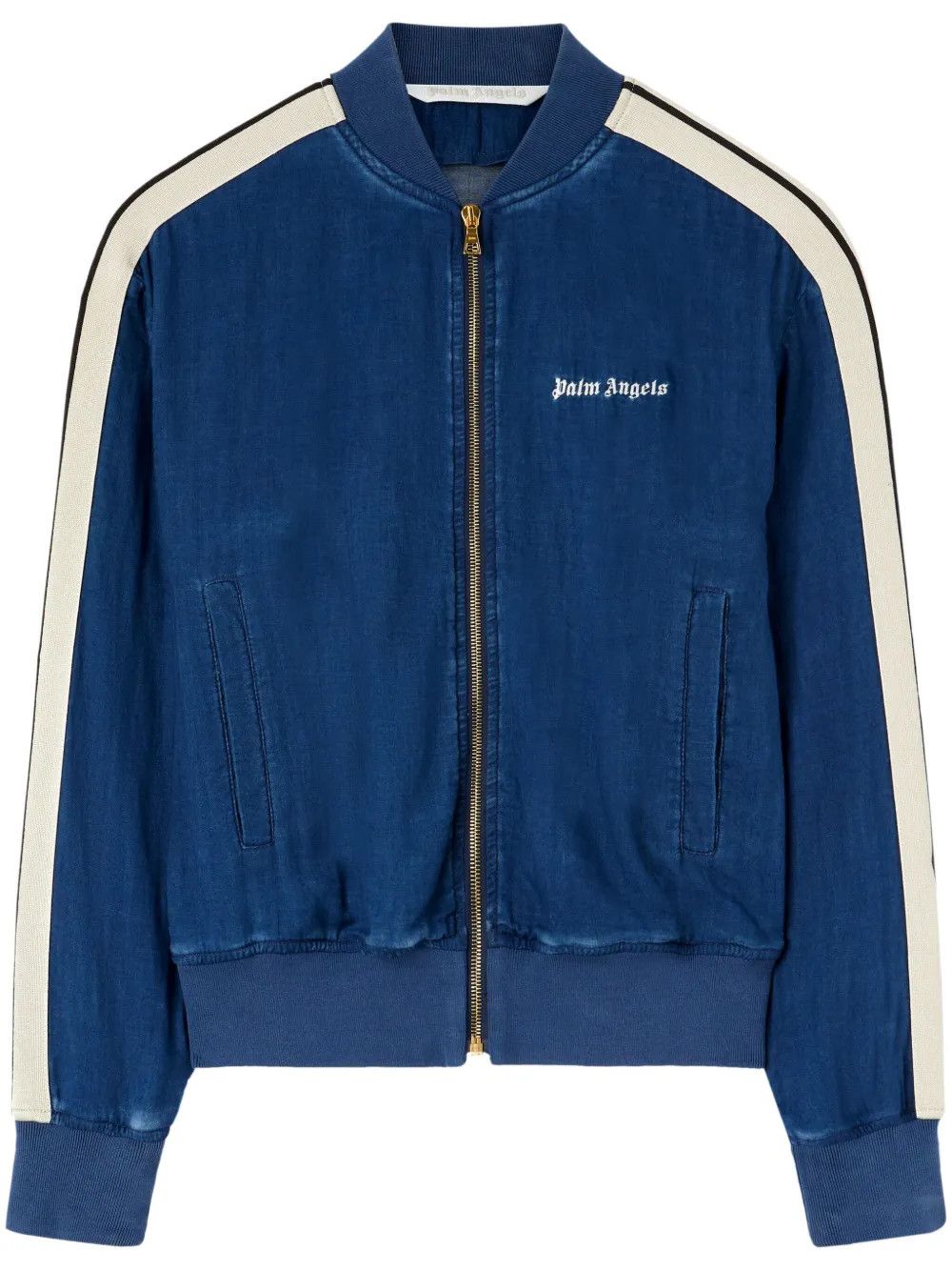 Palm Angels o1y1125 Bomber Jacket in Blue/White Size S / US 4 / IT 40 - 1 Thumbnail