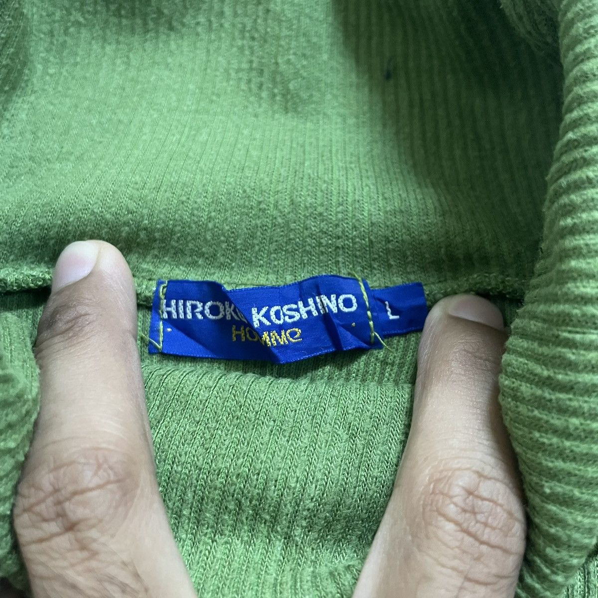 Hiroko Koshino Homme Vtg Olive Green Curduroy Designer Hiroko Koshino Homme Size US L / EU 52-54 / 3 - 6 Thumbnail