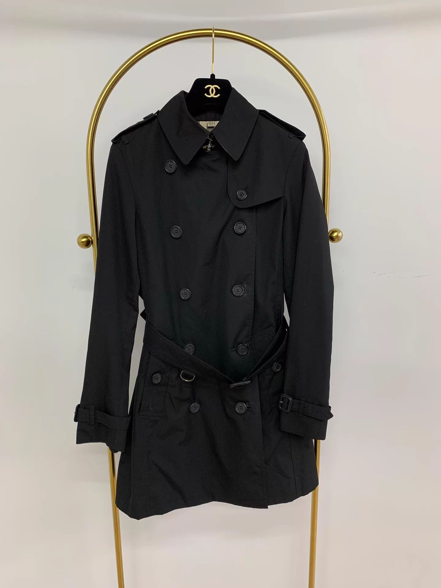 Burberry Burberry Black Double-Breasted Trench Coat Size 38 New Size XS / US 0-2 / IT 36-38 - 1 Thumbnail