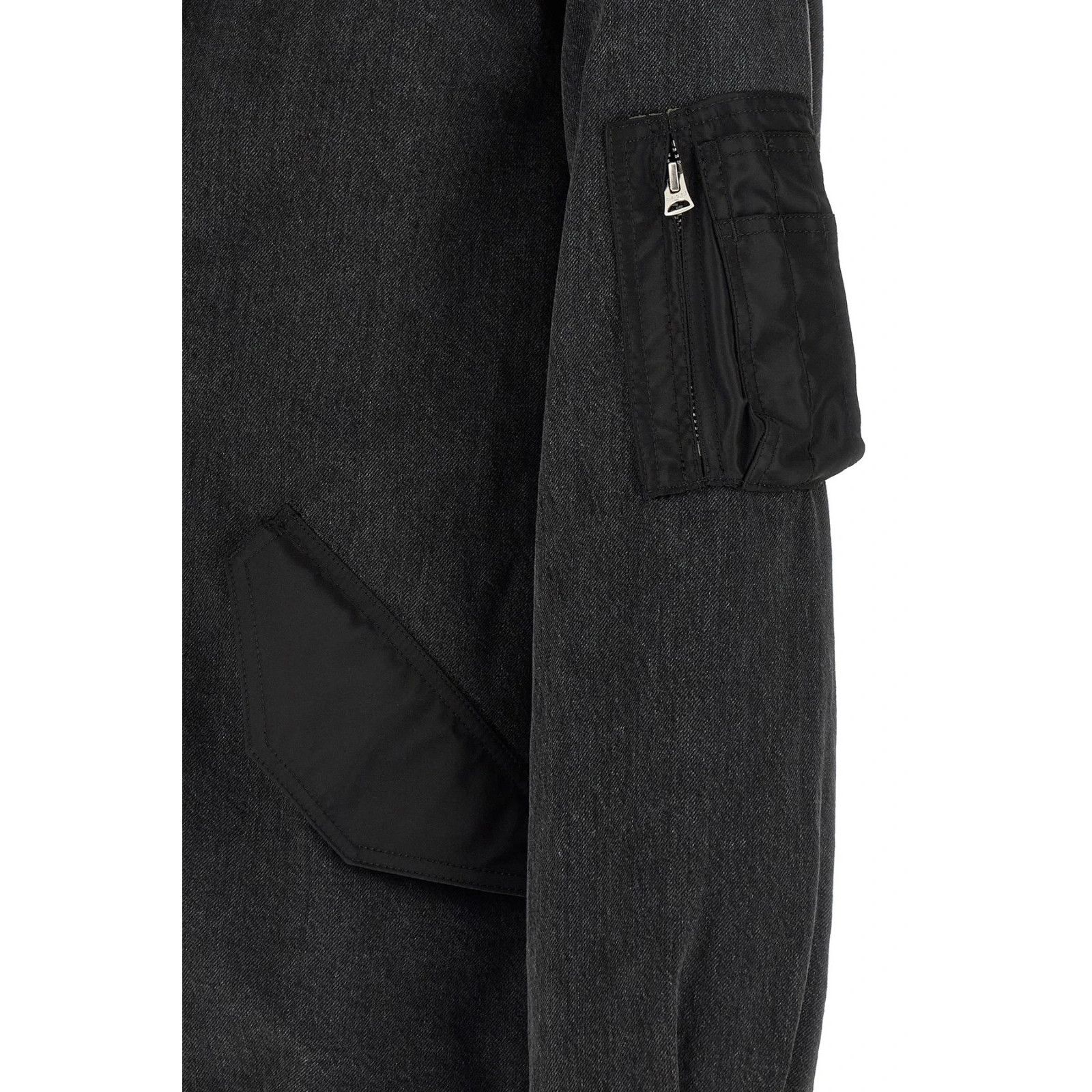 Sacai SACAI Nylon Insert Black Denim Jacket New & Authentic (Men's Size US L / EU 52-54 / 3 - 5 Thumbnail
