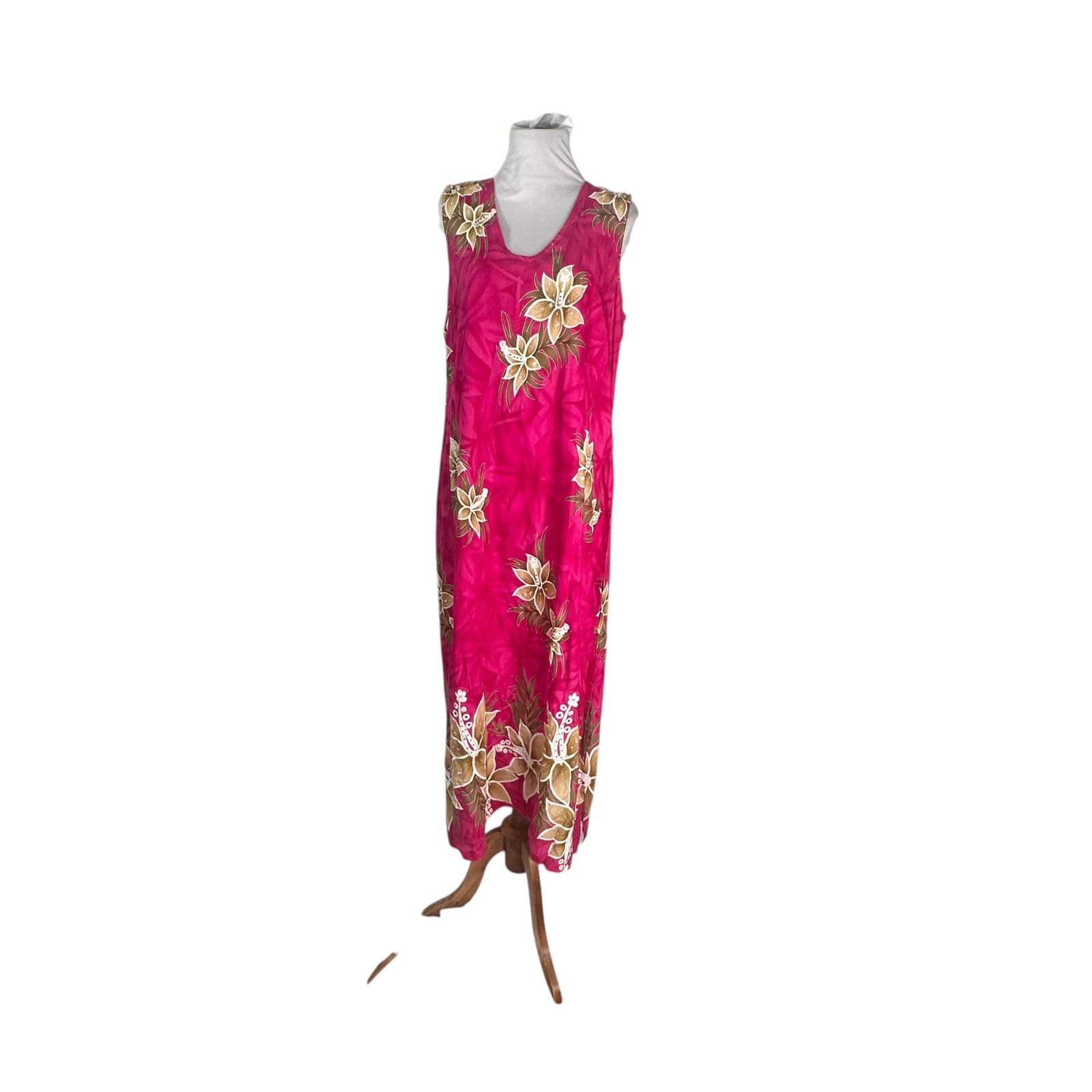 Vintage Vintage Y2k Pink Floral Maxi Lounge Pool Dress M/L Size M / US 6-8 / IT 42-44 - 1 Thumbnail
