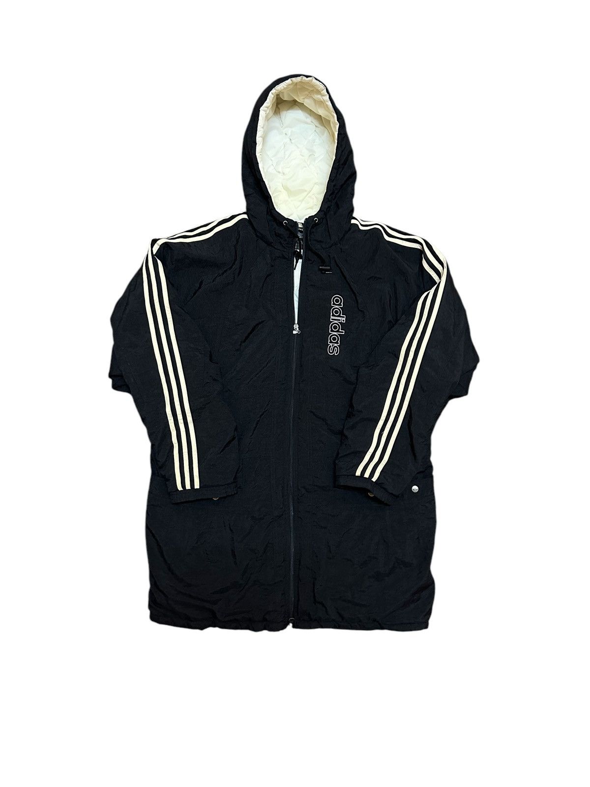 Adidas × Vintage Vintage Adidas Jacket Hoodie Winter Size US L / EU 52-54 / 3 - 3 Thumbnail
