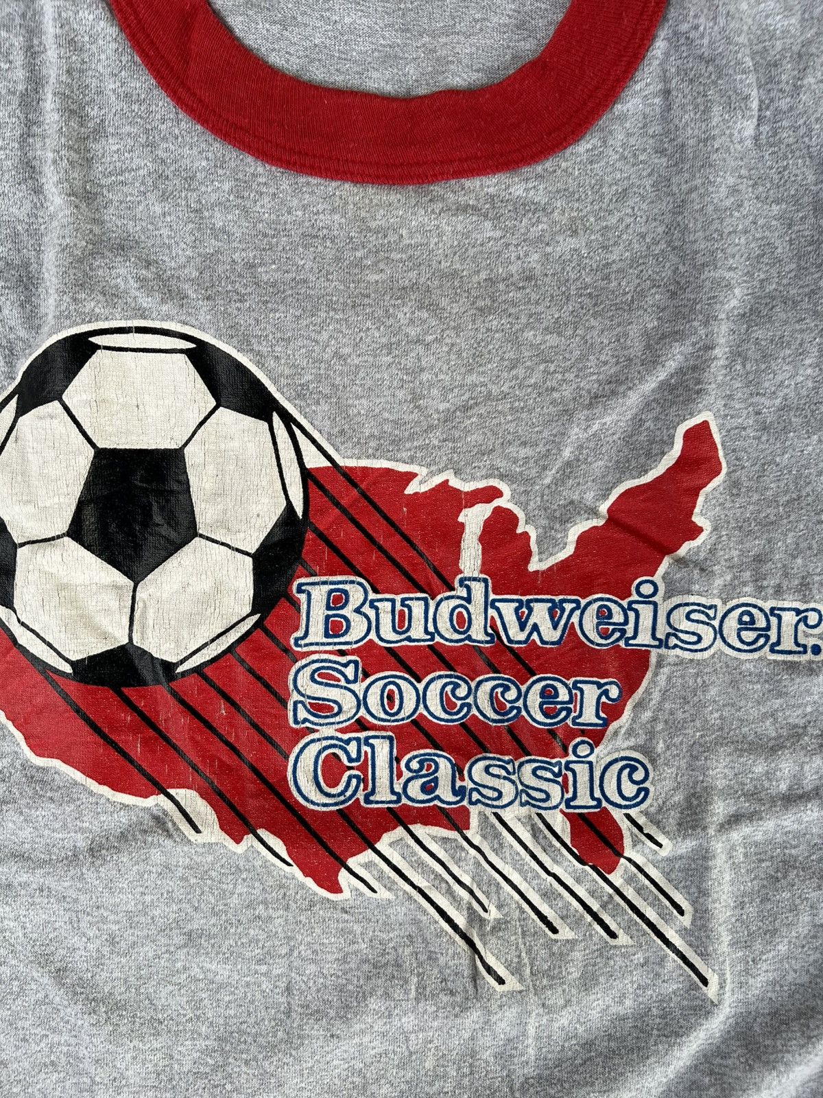 Vintage Vintage budweiser soccer classic ringertee fifty fifty blend Size US S / EU 44-46 / 1 - 5 Thumbnail