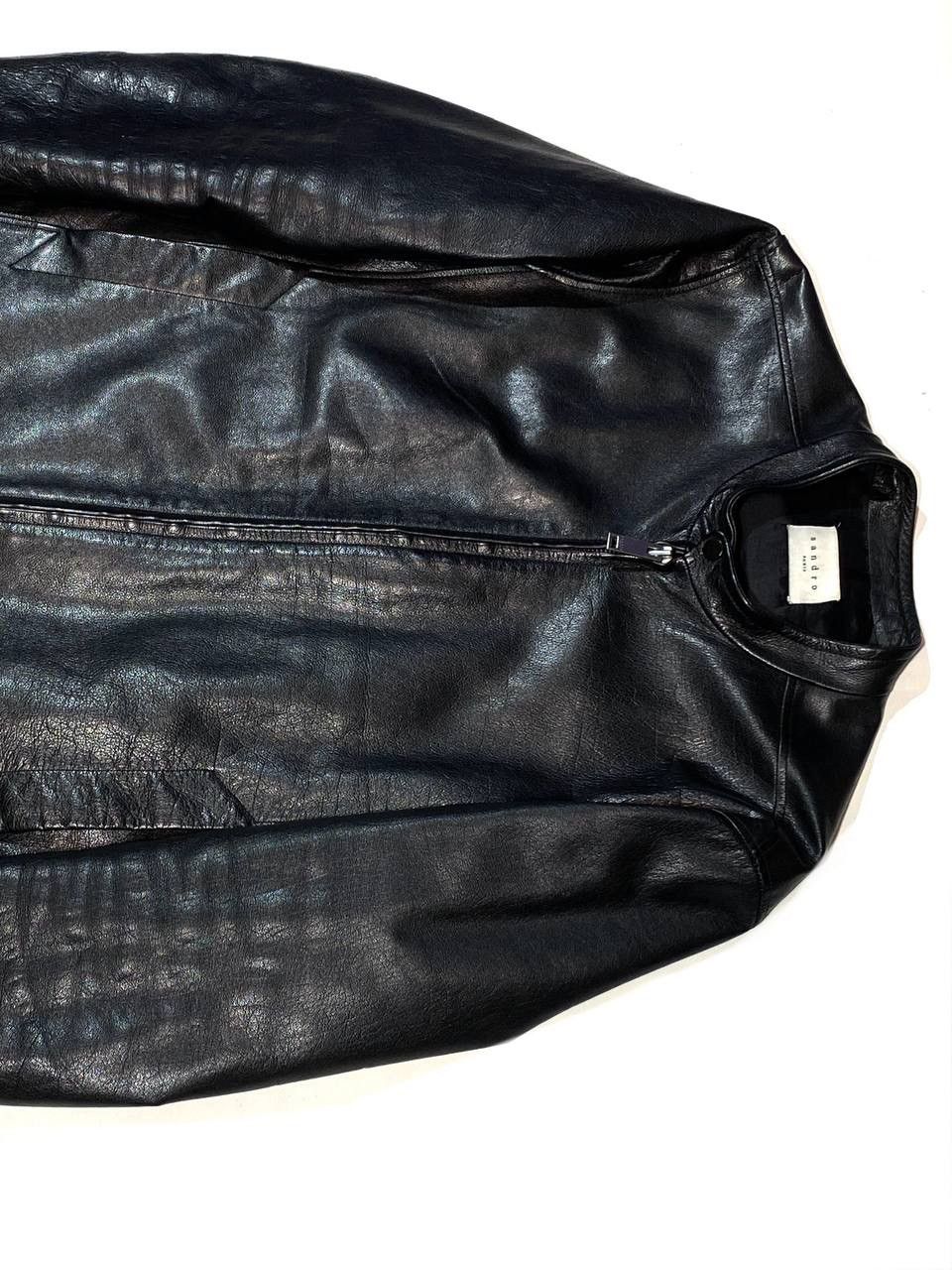 Sandro Sandro Paris Men Leather Jacket Black Biker Motorcycle Size US L / EU 52-54 / 3 - 5 Thumbnail