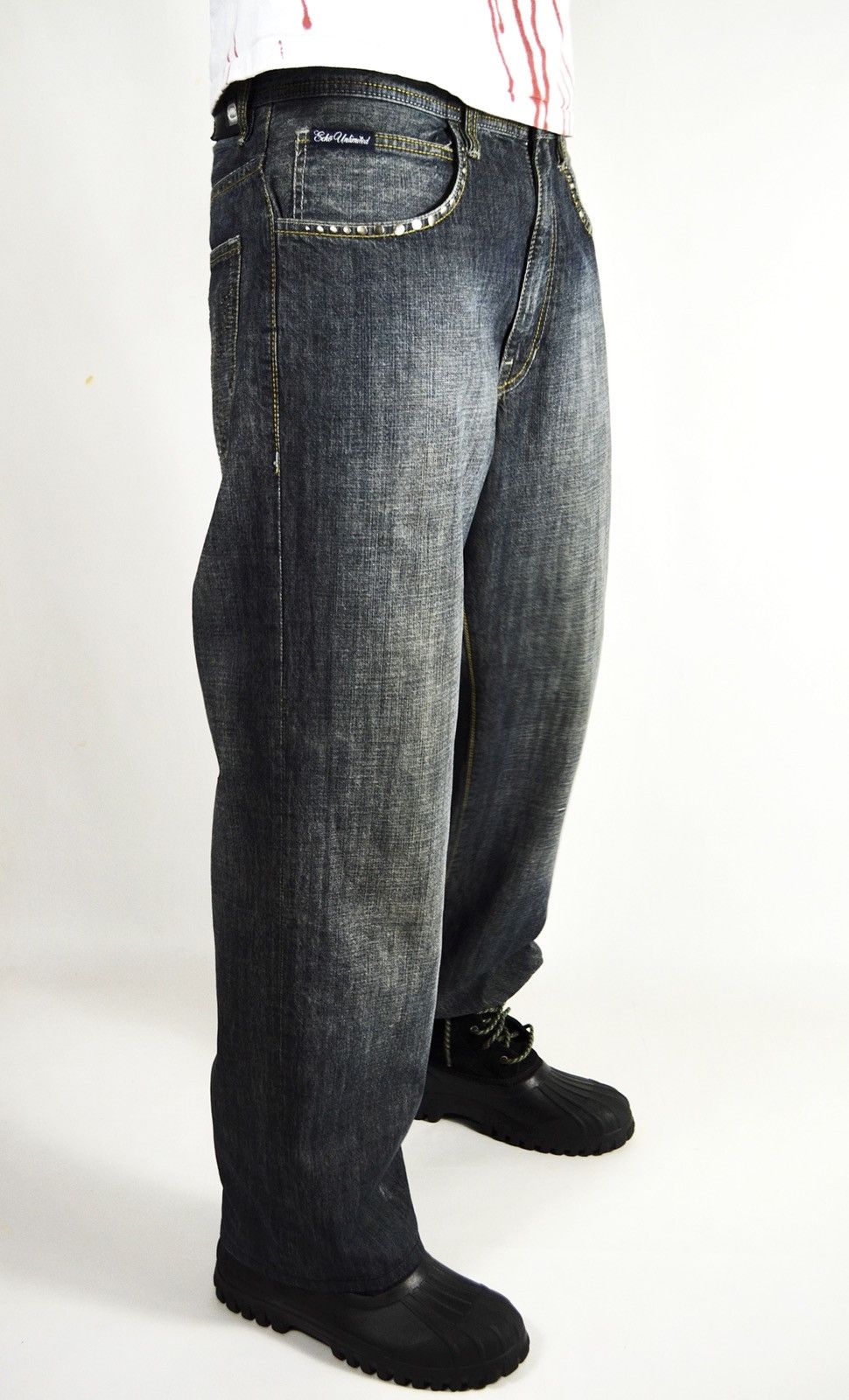 Ecko Unltd. Y2k Ecko UNLTD Baggy Fit Metal Big Logo Denim Jeans Size US 34 / EU 50 - 6 Thumbnail