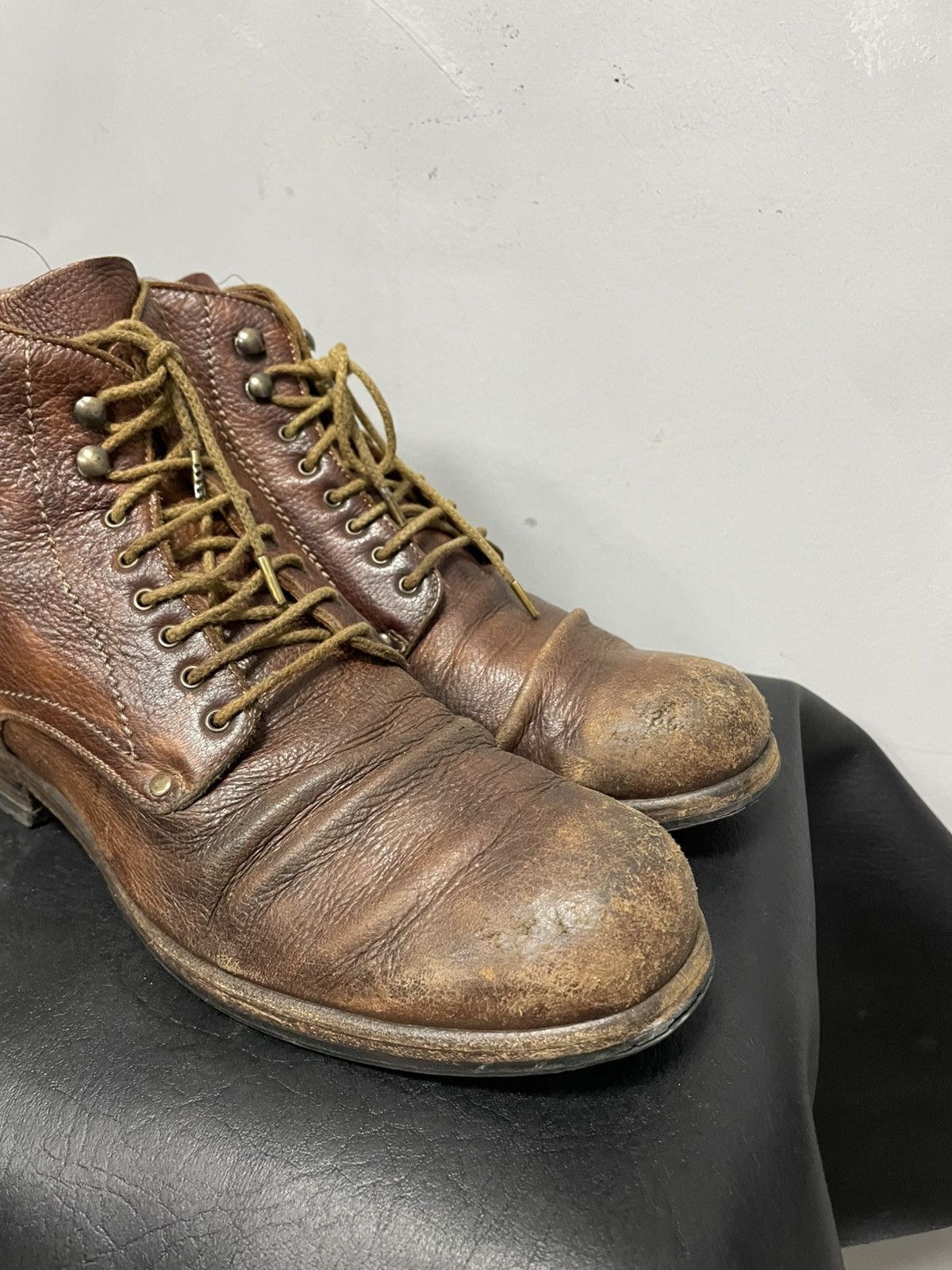 Shoto Avant garde leather archive brown boots guidi style y2k Size US 10 / EU 43 - 3 Thumbnail