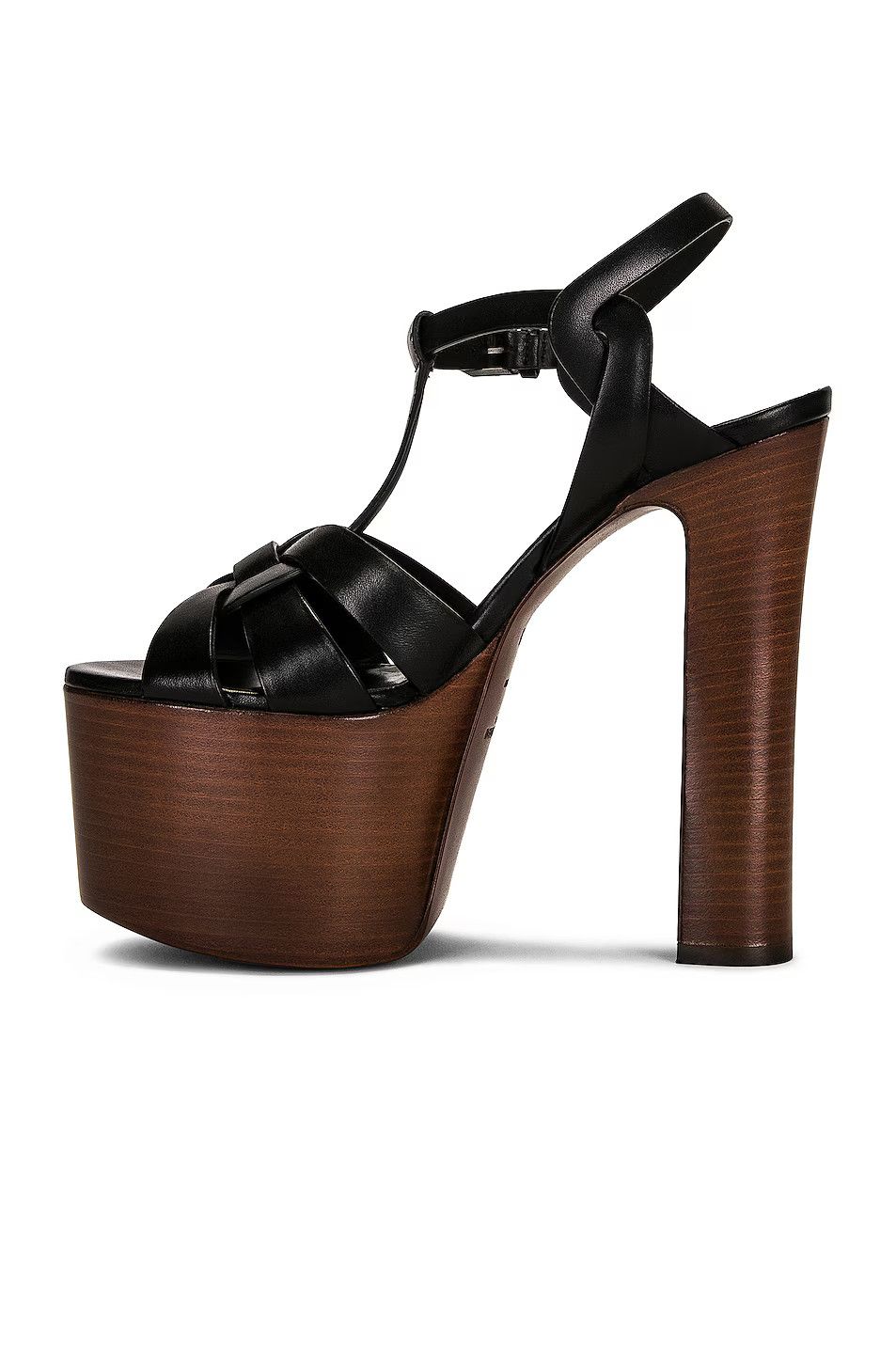 Saint Laurent Paris o1bcso1str1124 Tribute Platform Sandals in Black Size US 8.5 / IT 38.5 - 2 Thumbnail