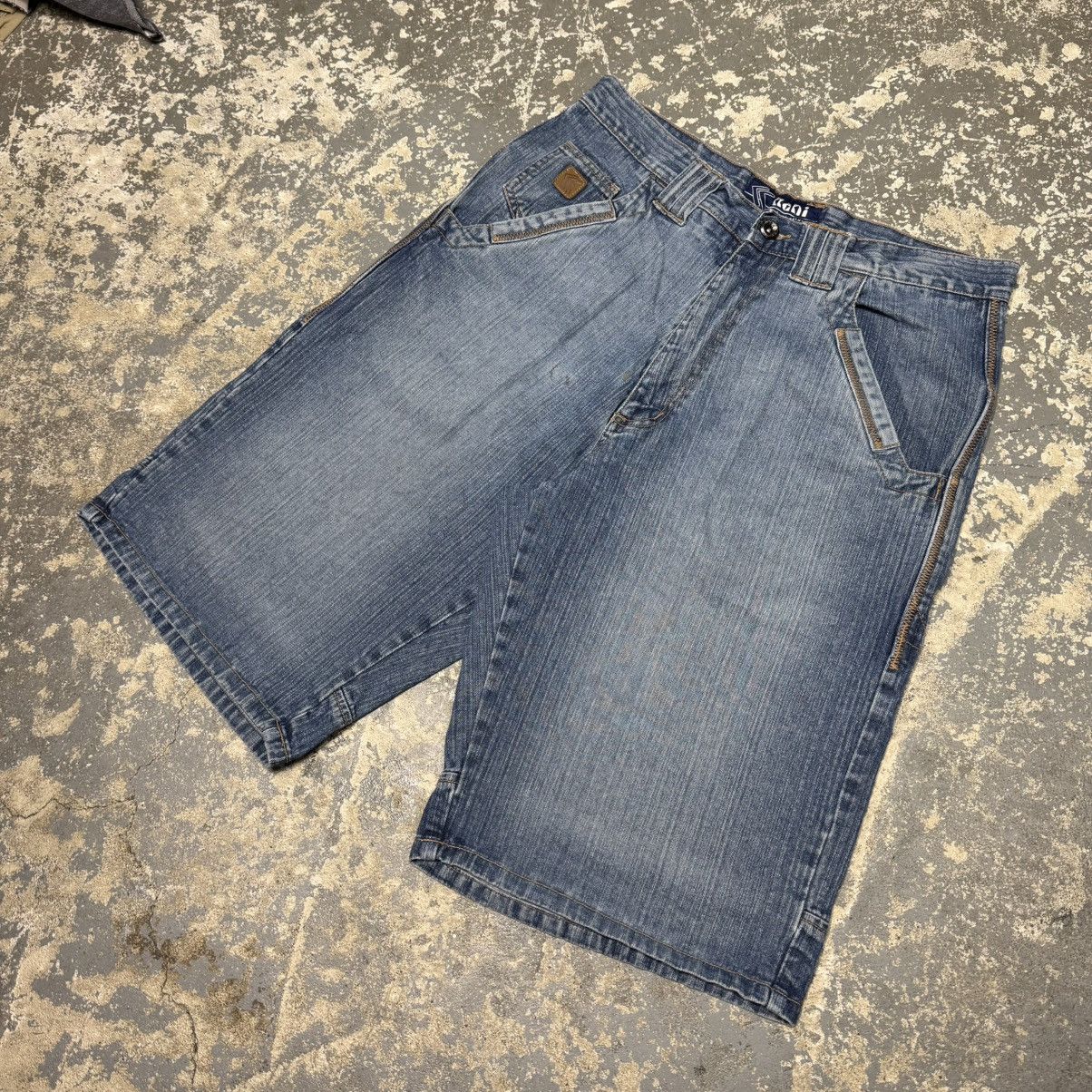 JNCO Vintage Kani Blue Big Pocket Y2K Baggy Shorts Jorts Size US 35 - 5 Thumbnail