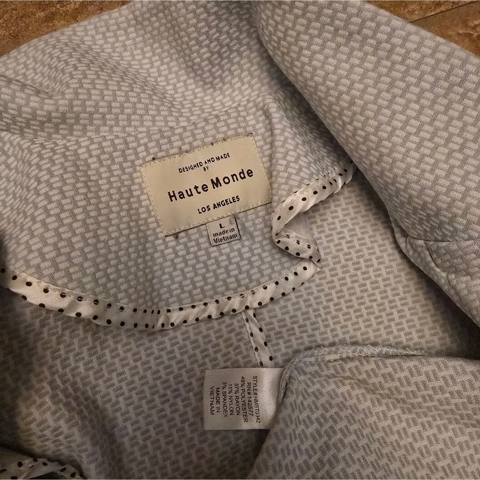 Other Light Blue | HAUTE MONDE | Cropped Business Blazer Size L / US 10 / IT 46 - 3 Thumbnail
