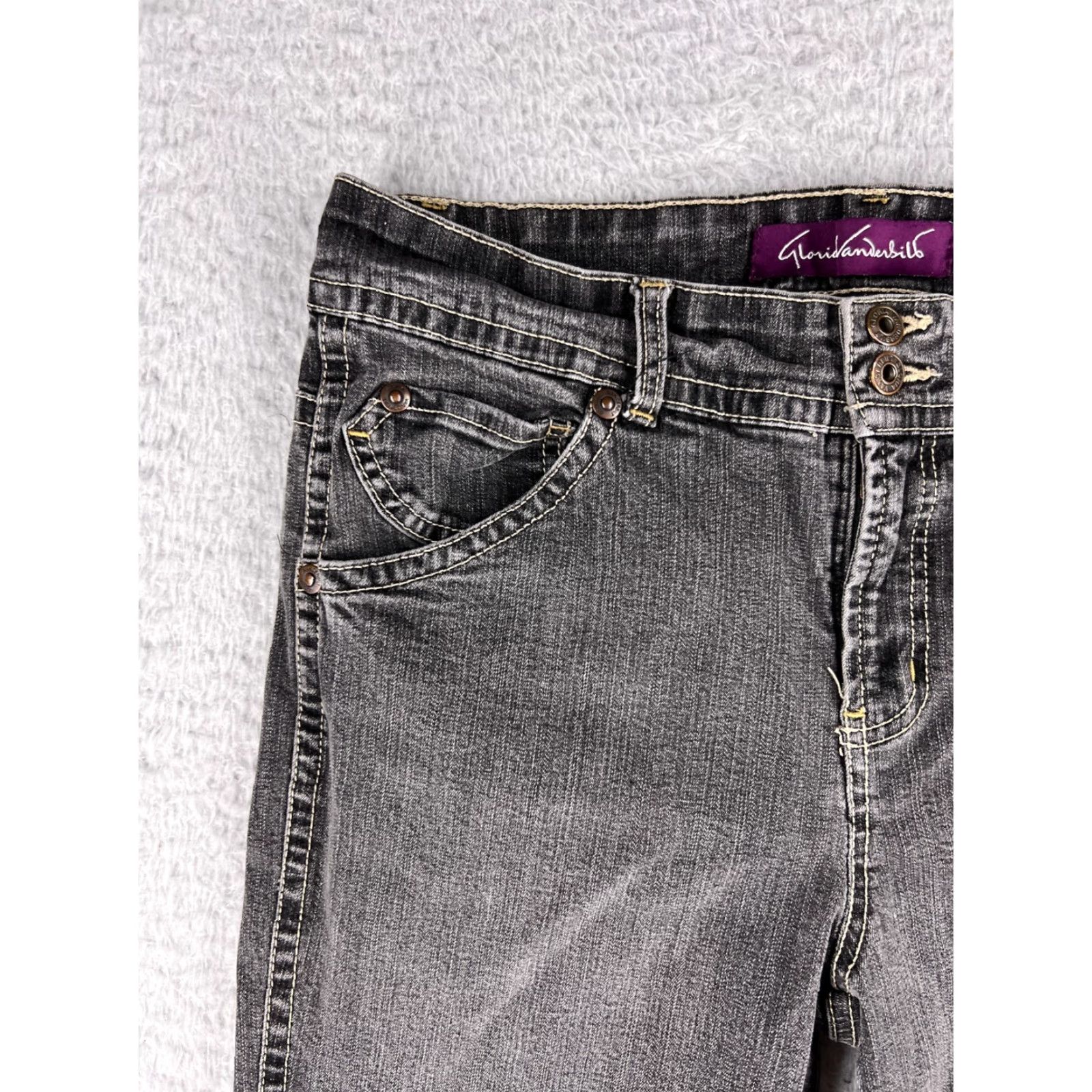 Gloria Vanderbilt Gloria Vanderbilt Jeans Women's 8 Denim 5-Pocket Stretch Regular Mid Rise 30.5 Inseam Black Womens Size 30" / US 8 / IT 44 - 2 Thumbnail