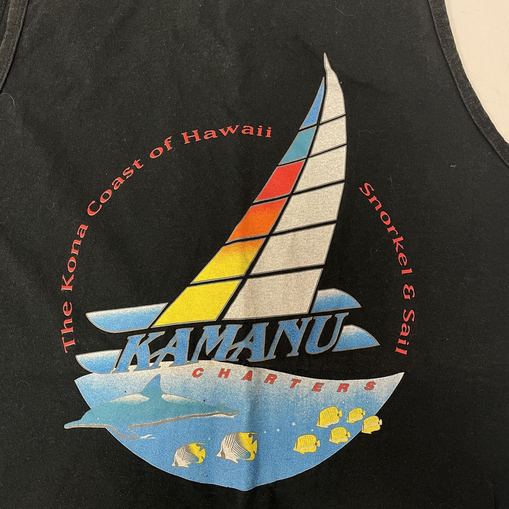 Anvil Vtg Anvil NEON KAMANU Kona HAWAII Sailboat SURFER Shirt Size US XL / EU 56 / 4 - 3 Thumbnail