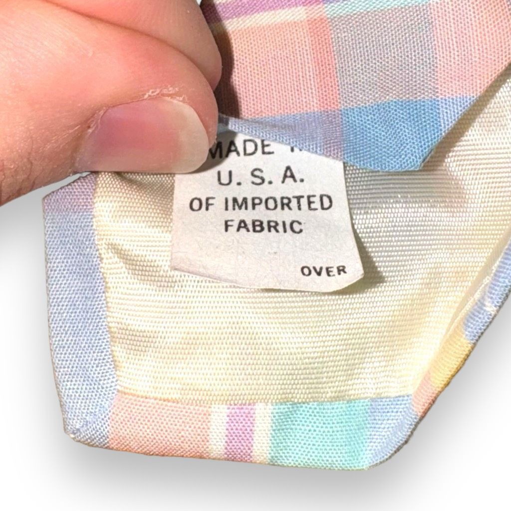 Pendleton 70s Pendleton Pastel Check Cotton Neck Tie Size ONE SIZE - 5 Thumbnail
