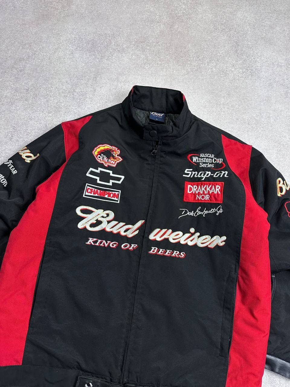 Vintage Vintage 90's Budweiser Boxy F-1 Nascar Racing Y2K Jacket L Size US L / EU 52-54 / 3 - 3 Thumbnail