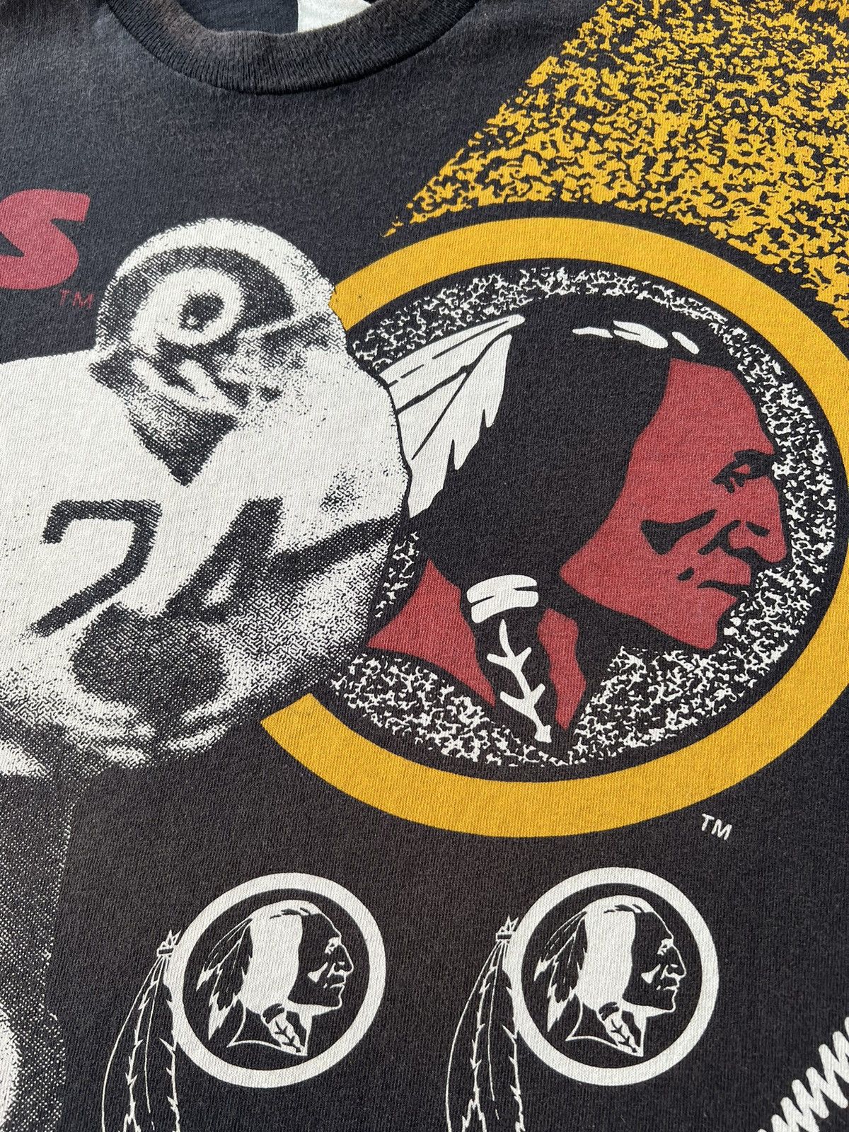 NFL Vintage 1992 Washington Redskins NFL AOP T-shirt Size US XL / EU 56 / 4 - 5 Thumbnail
