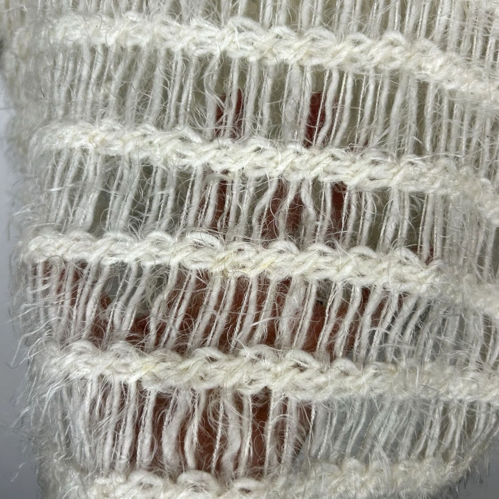 Vintage Kerisma Open Knit Top Women S Sweater Ivory Dolman Short Sleeve Oversized Pullover Boho Classic City 21" 19" Length Size S / US 4 / IT 40 - 6 Thumbnail