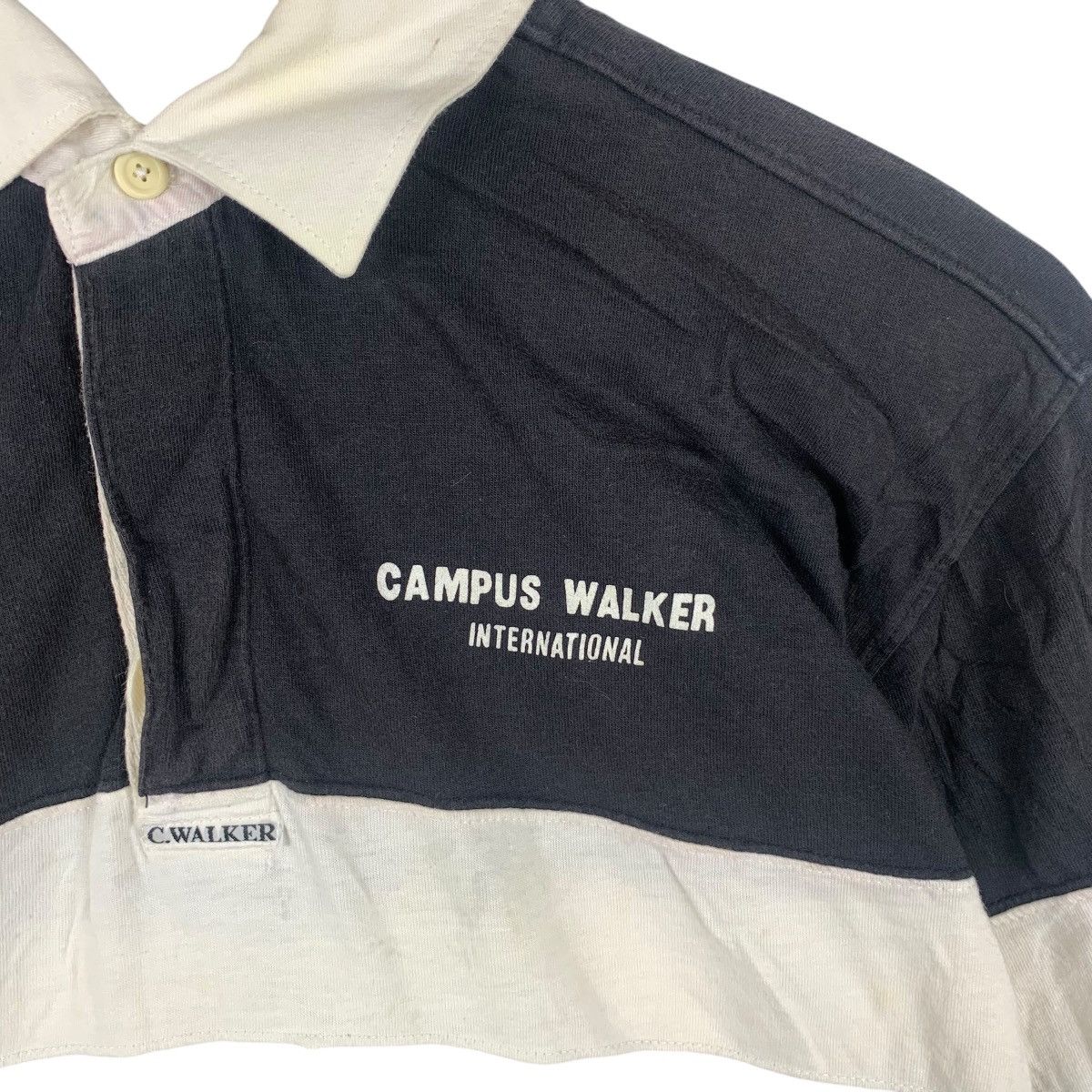 Vintage Vintage CAMPUS WALKER INTERNATIONAL Rugby Tee Shirt Top Size US S / EU 44-46 / 1 - 4 Thumbnail