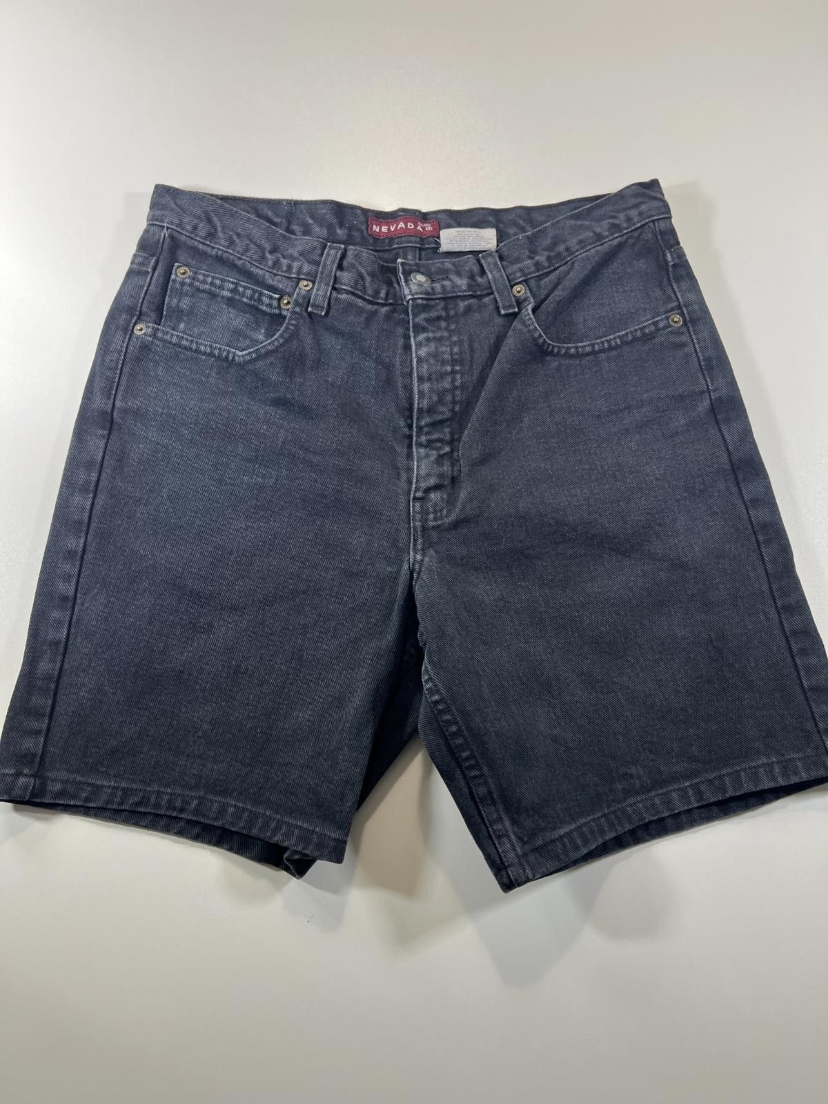 Other Vintage Nevada Black Denim Shorts 34 Size US 34 / EU 50 - 1 Thumbnail