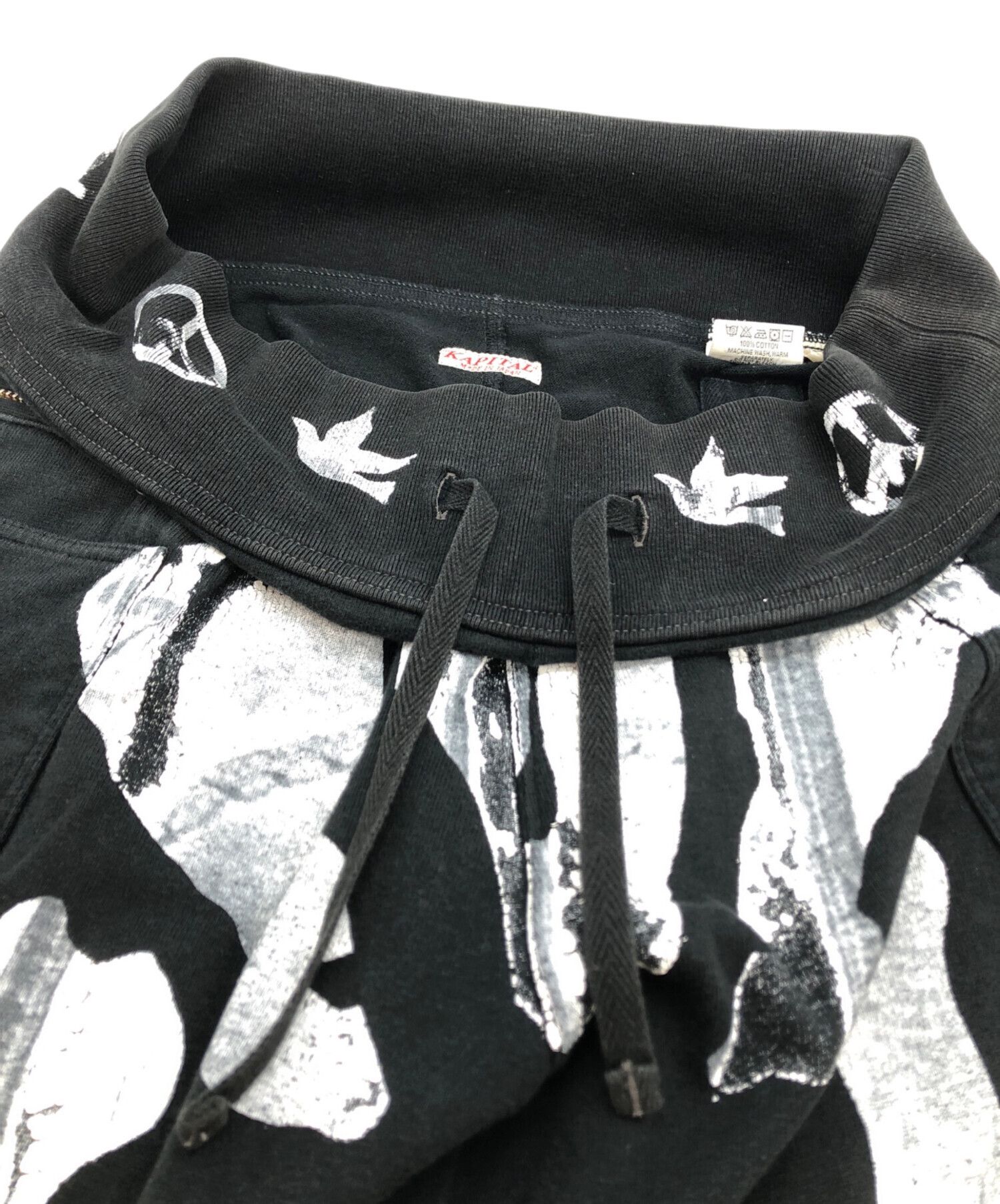 Kapital KAPITAL Bone Print Sweatpants Black Size 1 Size US 29 - 3 Thumbnail
