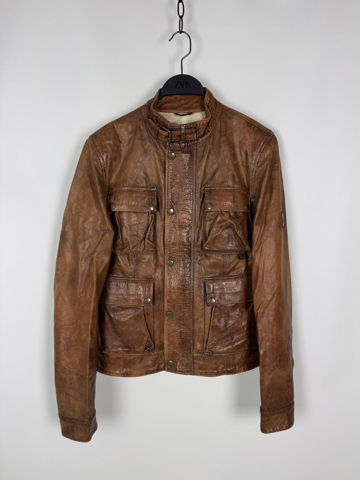 Belstaff Belstaff Brad Leather Brown Motorcycling Women’s Jacket Size XL / US 12-14 / IT 48-50 - 1 Thumbnail