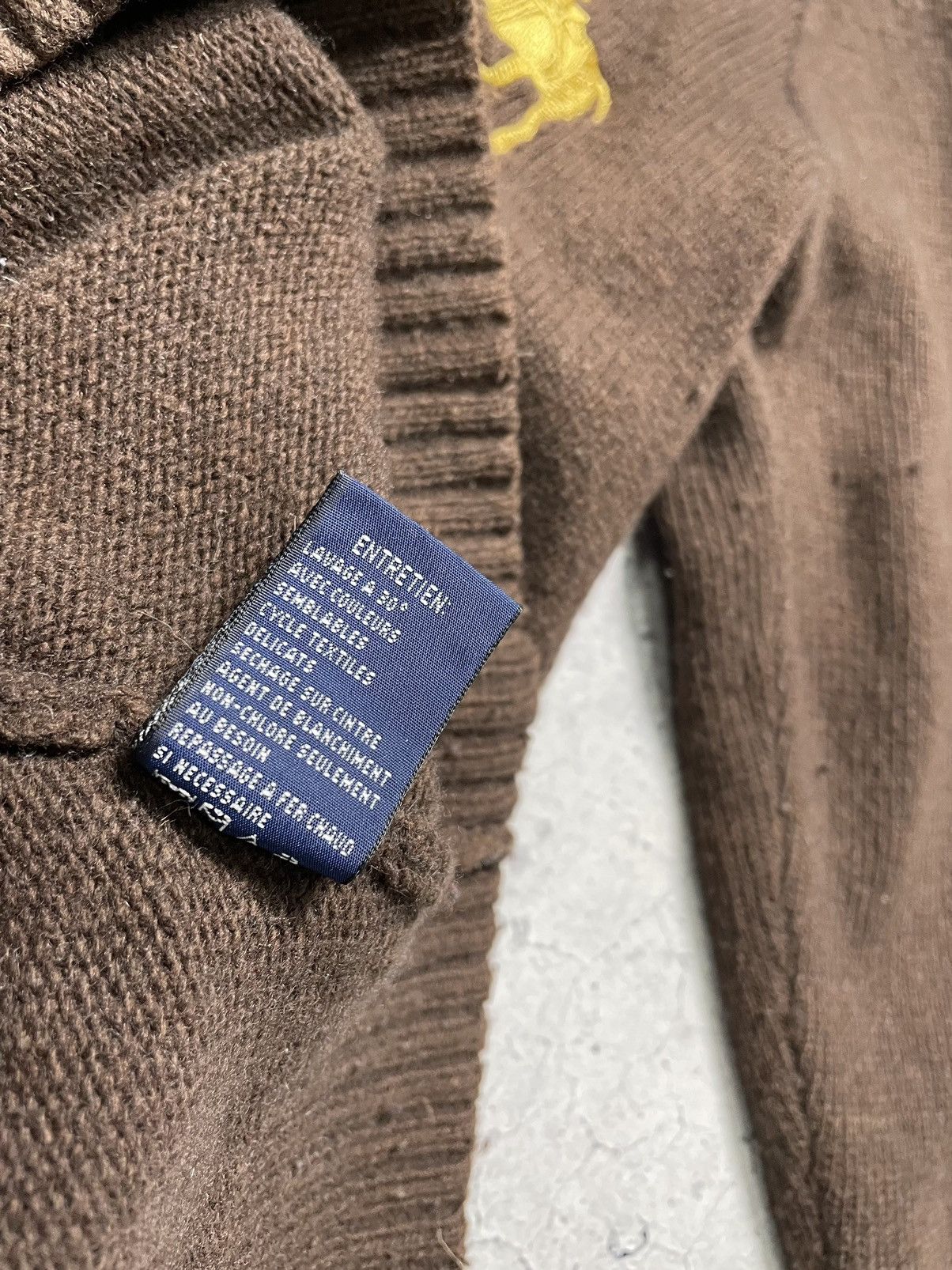 Polo Ralph Lauren × Ralph Lauren × Vintage Vintage Polo Ralph Lauren Brown Big Pony Y2K Wool Sweater Size US M / EU 48-50 / 2 - 8 Thumbnail