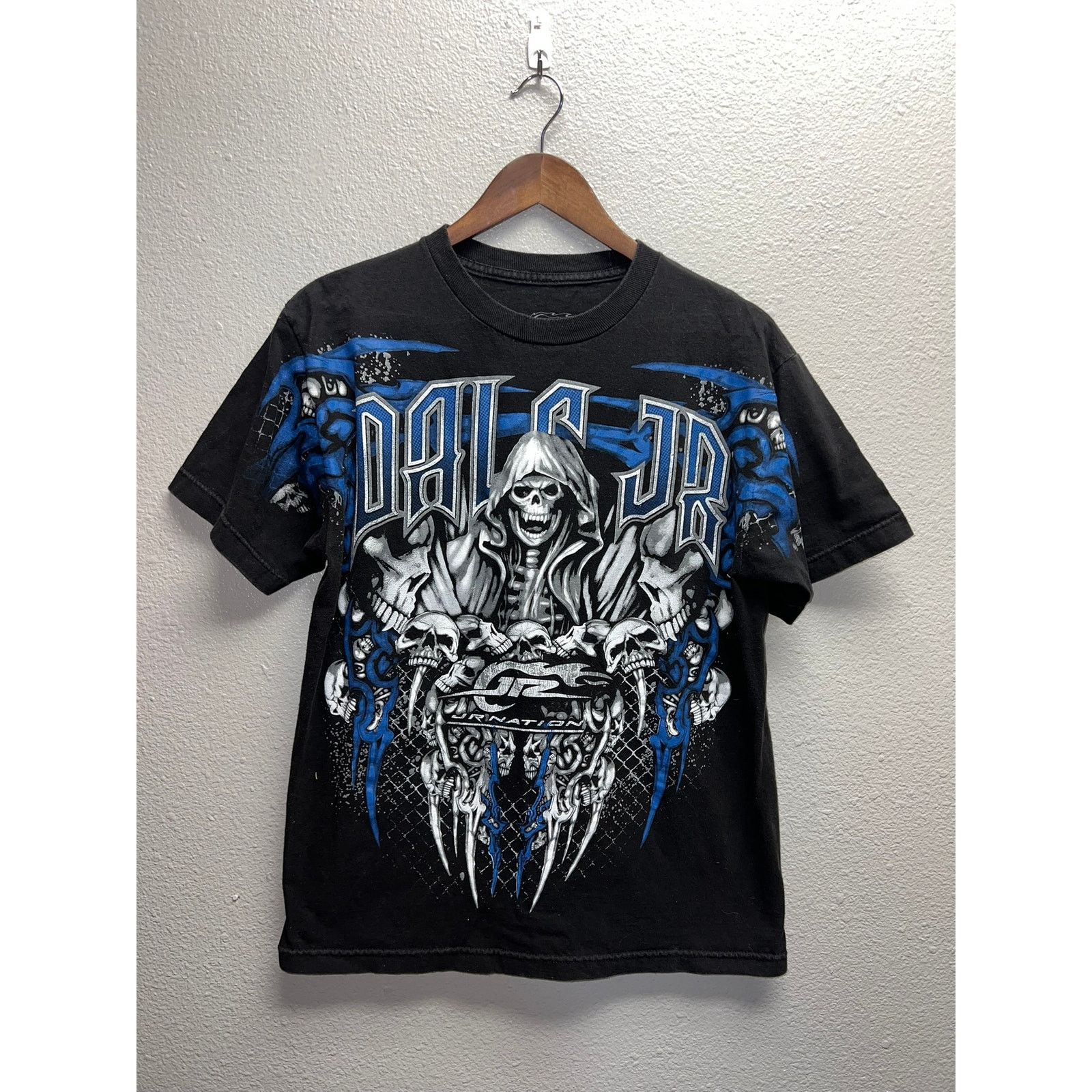 Vintage Dale Jr Nation Shirt Y2K 2000s Black Blue Racing Nascar Tee Size US M / EU 48-50 / 2 - 1 Thumbnail
