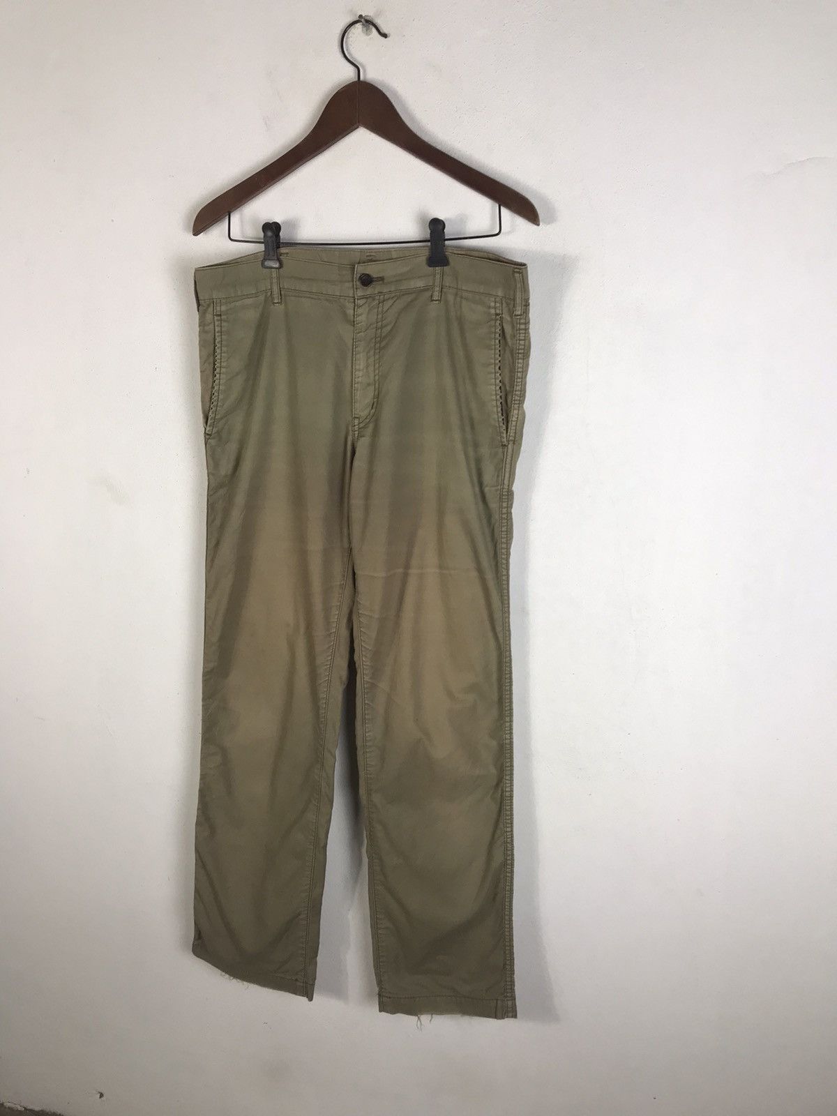 Comme des Garcons Homme AD2005 Comme des Garçons Homme Olive Patina Workwear Trouser Size US 33 - 5 Thumbnail