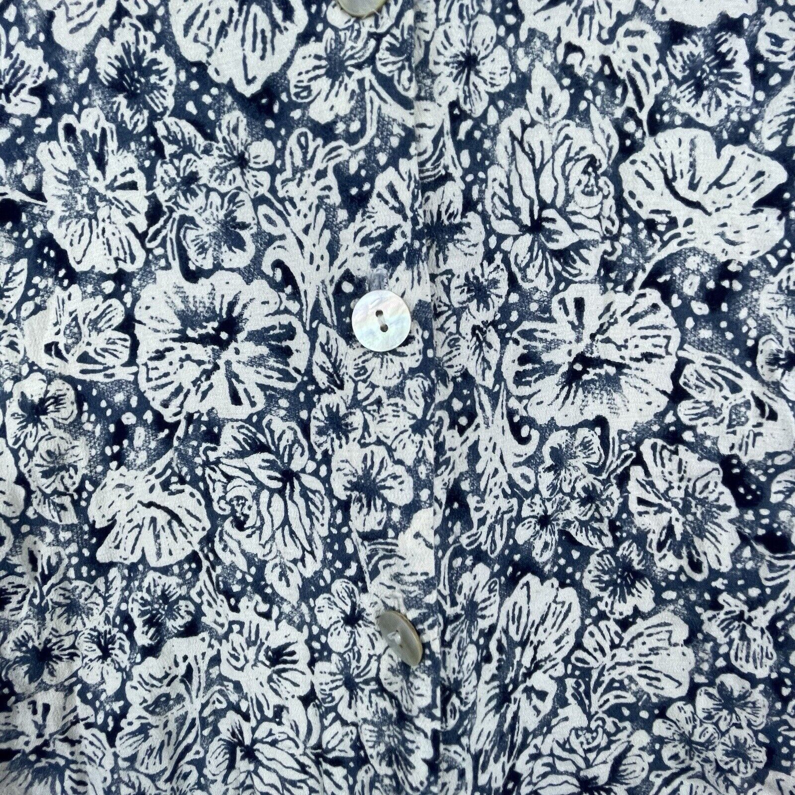Other Vintage Cameo Dress Large Blue White Flowers Country Farm Size L / US 10 / IT 46 - 2 Thumbnail