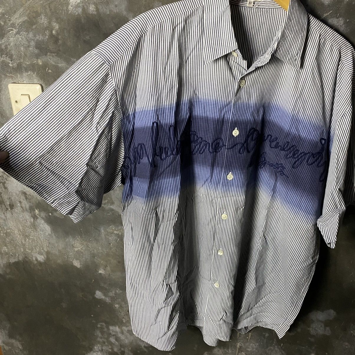 Valentino vintage valentino garavani tape logo gradation striped shirt Size US L / EU 52-54 / 3 - 5 Thumbnail