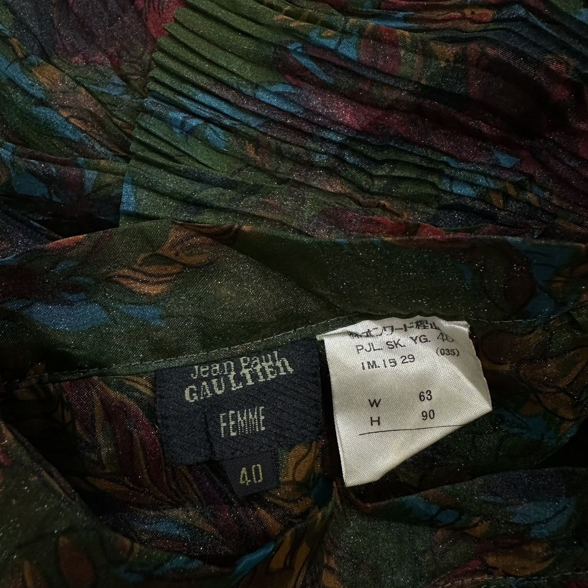 Jean Paul Gaultier JeanPaul 90s Pleated Tiered Skirt Floral Chiffon Ruffle Ski Size 30" / US 8 / IT 44 - 4 Thumbnail