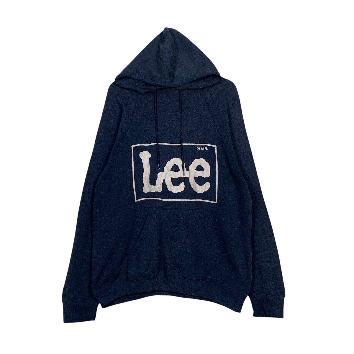 Vintage Lee Big Logo Pullover Hoodie Made In USA