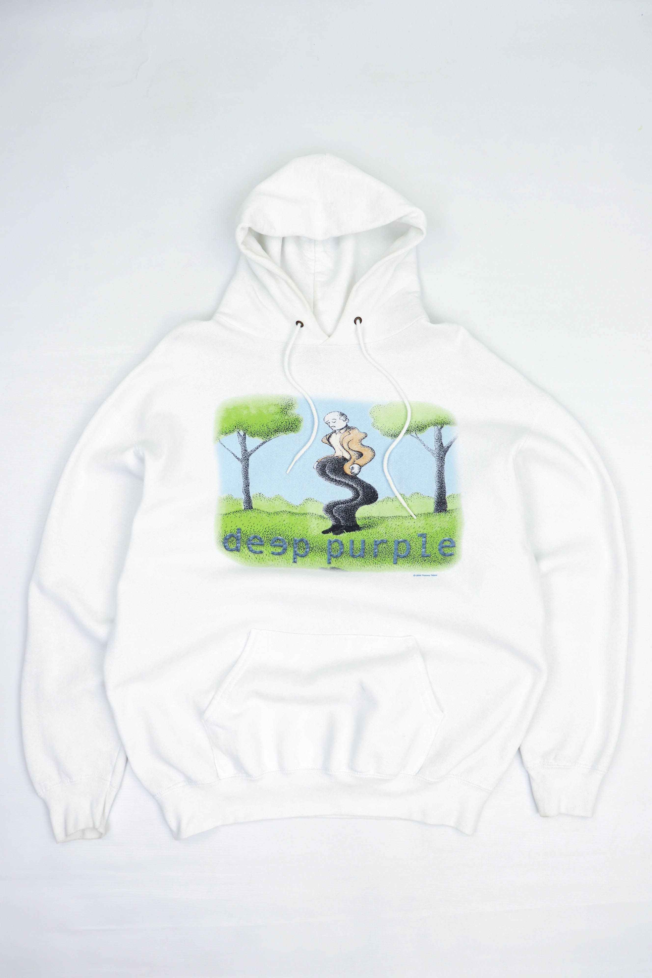 Band Tees Deep Purple ©2006 Vintage Y2K Graphic Rock Tour White Hoodie Size US L / EU 52-54 / 3 - 1 Thumbnail