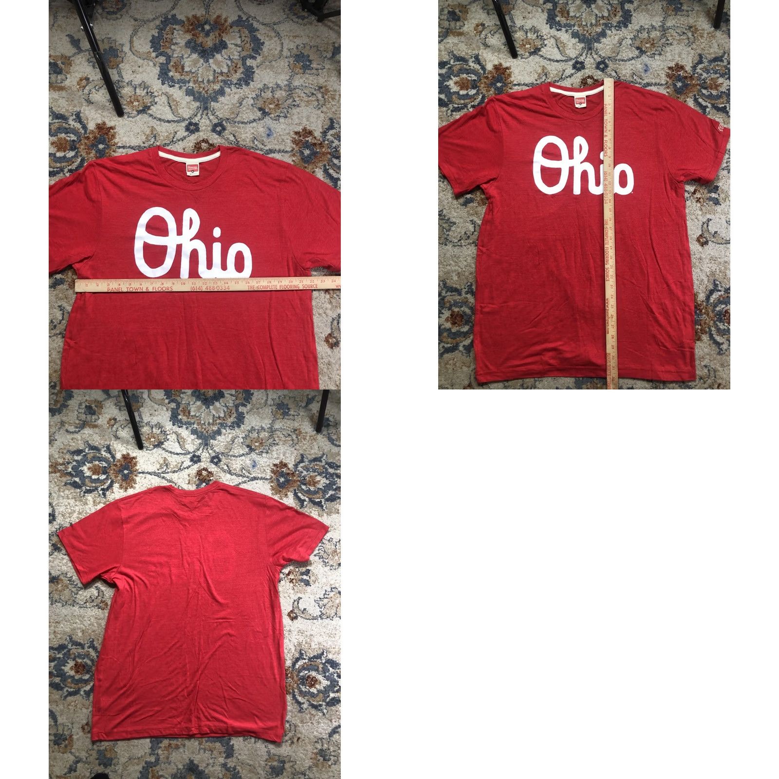 Logo 7 Homage Shirt Mens XL Red Graphic Tee Ohio Logo Crew Neck Size US XL / EU 56 / 4 - 8 Thumbnail