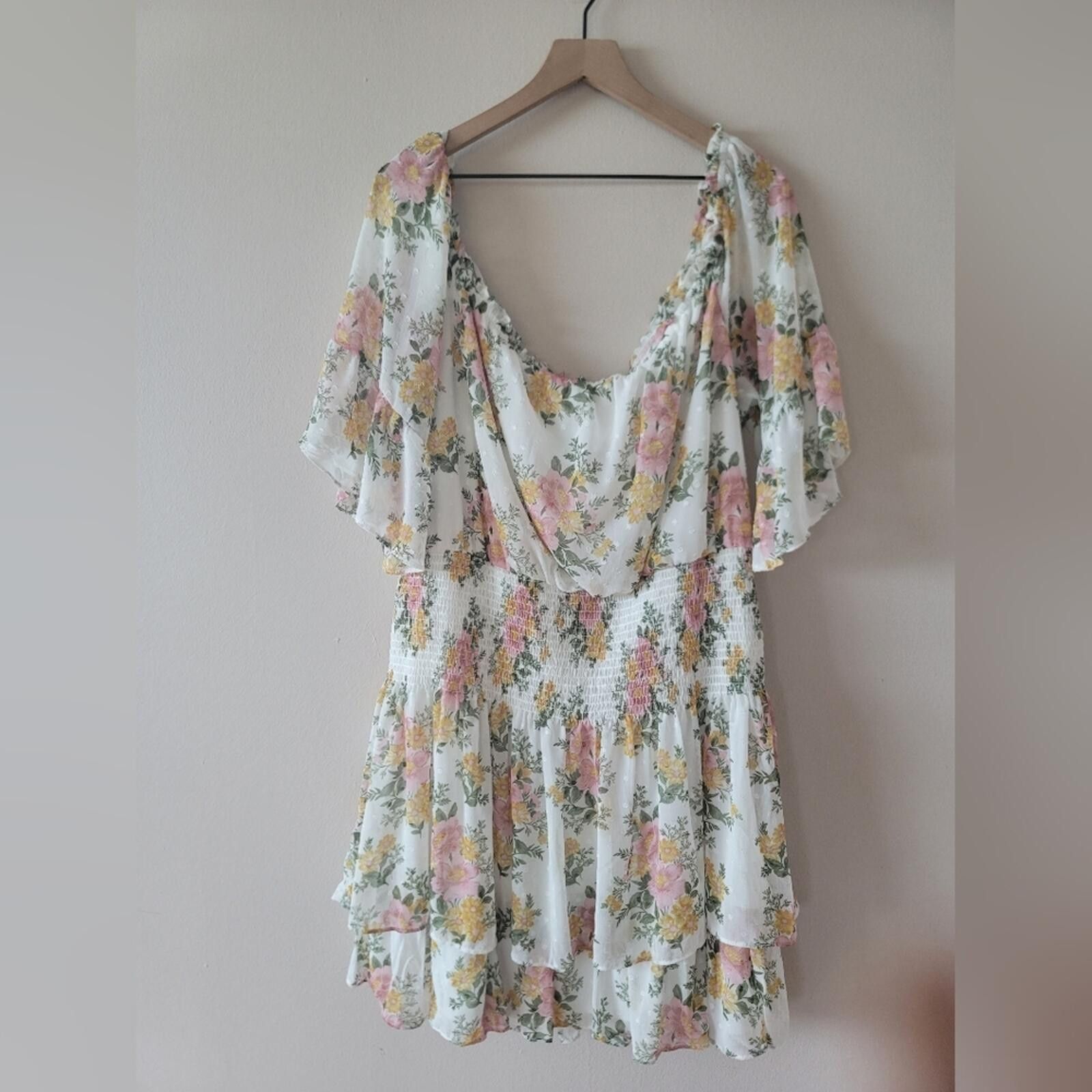 Other Premier Floral Off-Shoulder Mini Dress NWT Sz 24w Size 4XL / US 24-26 - 5 Thumbnail