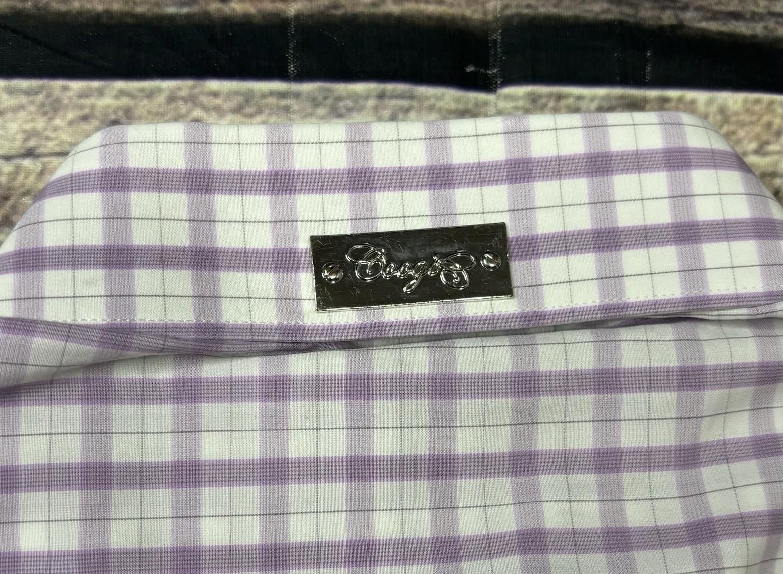 Coogi Coogi Luxe Dress Shirt Mens Large 15.5/17 Flip Check Purple Size 38R - 11 Thumbnail