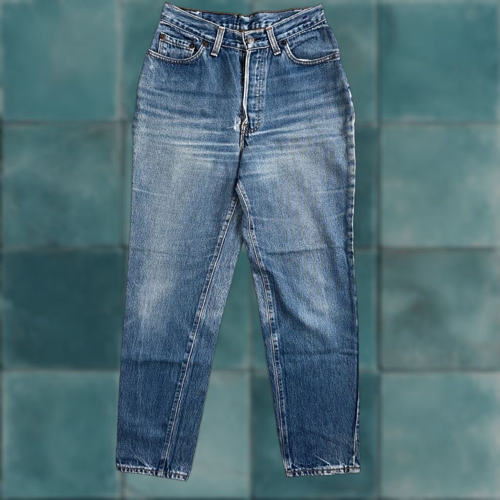 Levi's VINTAGE Levi's 501 Jeans Women 25x27 Blue High Rise Tapered 90s USA Denim Casual Size 42" / US 20 - 1 Thumbnail